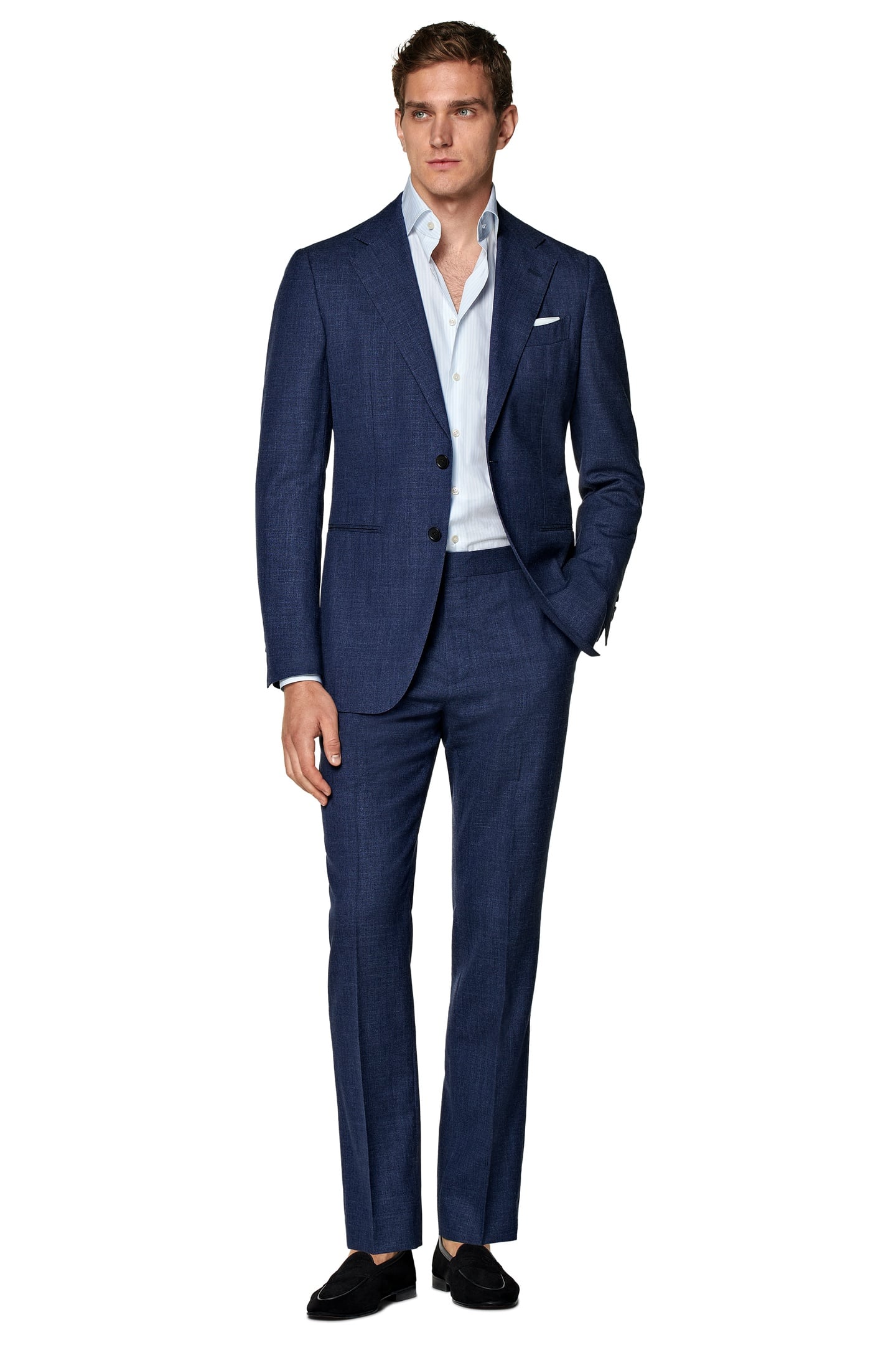 HAVANA-MID BLUE-WOOL SILK LINEN NESTED SUITS MID BLUE 1