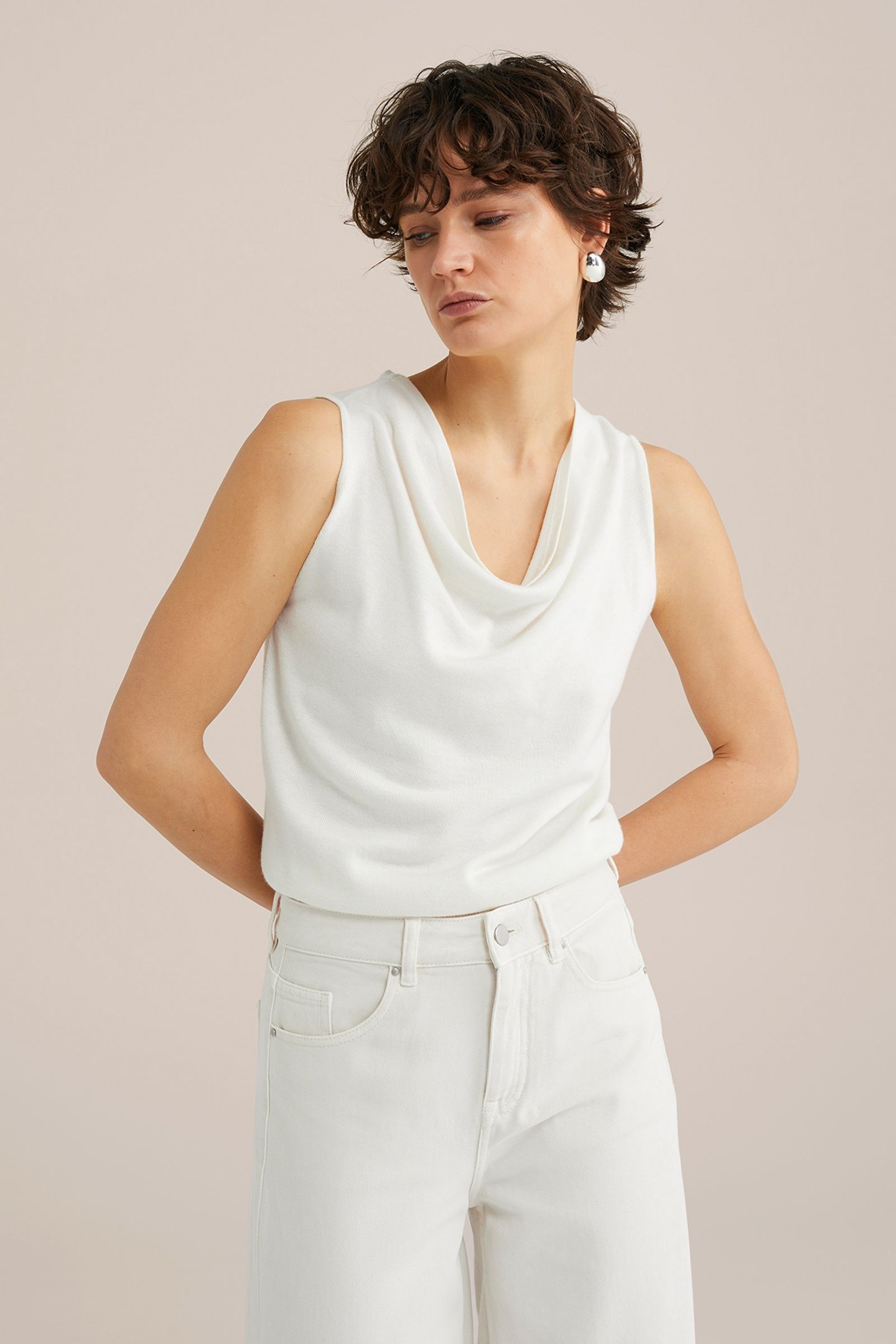 KNITTED PULLOVER WHITE 1