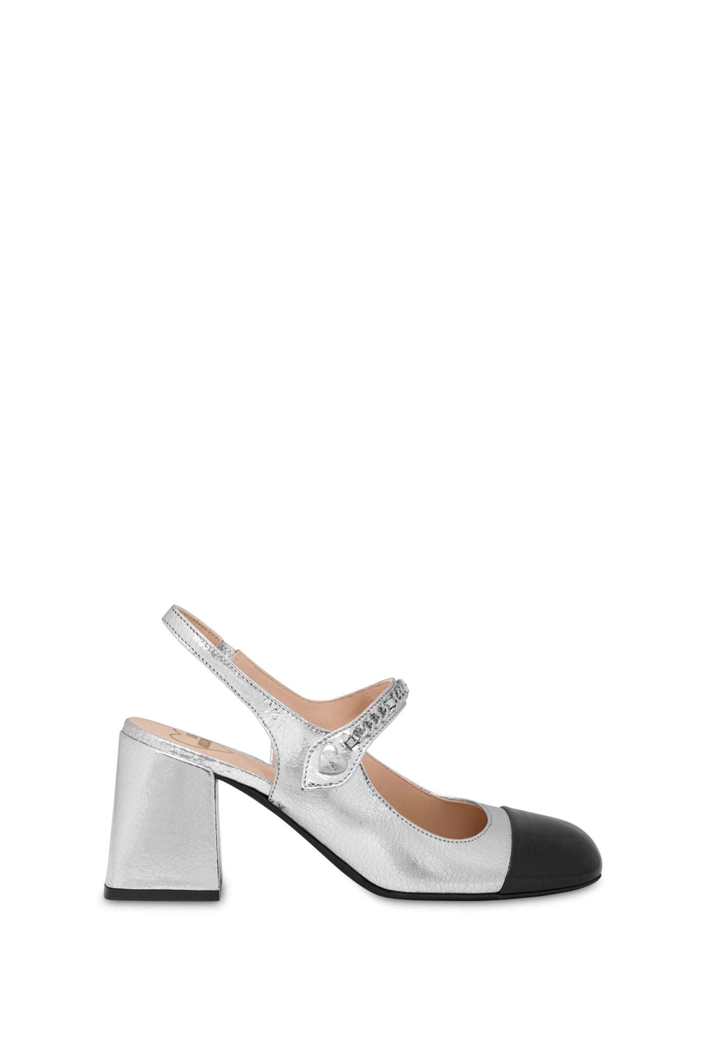MARY JANE IN CRACKLÉ AND PATENT LEATHER SILVER 1