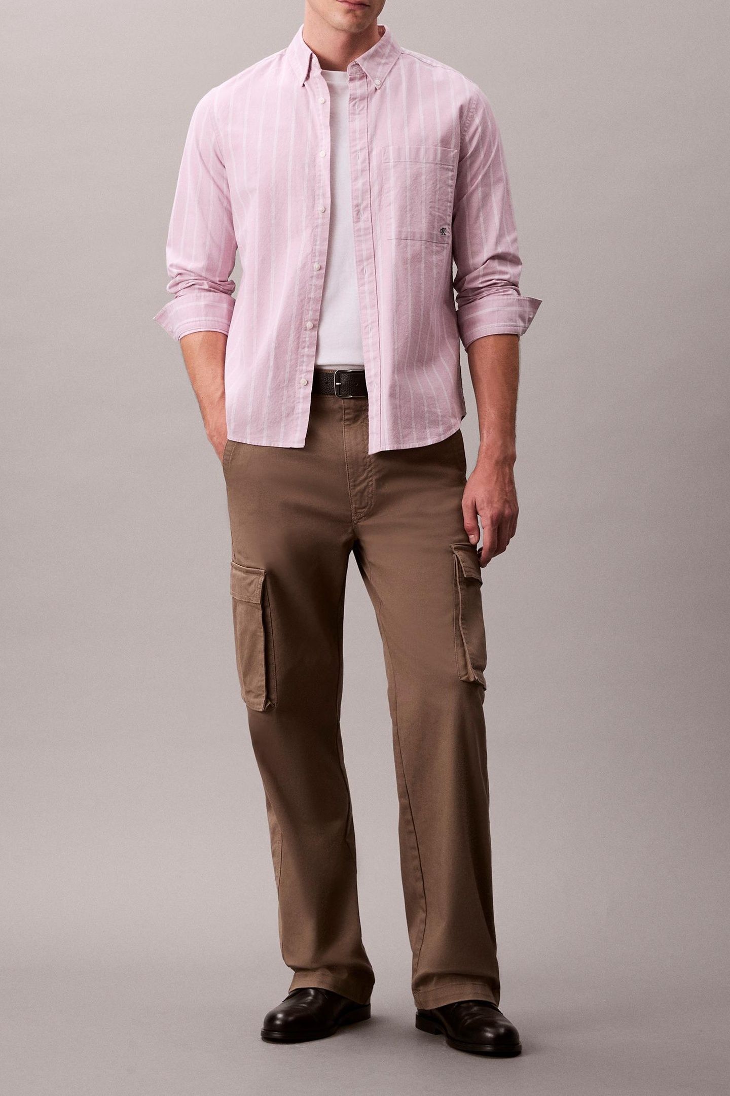 LS STRIPE OXFORD SHIRT ORCHID HAZE 2