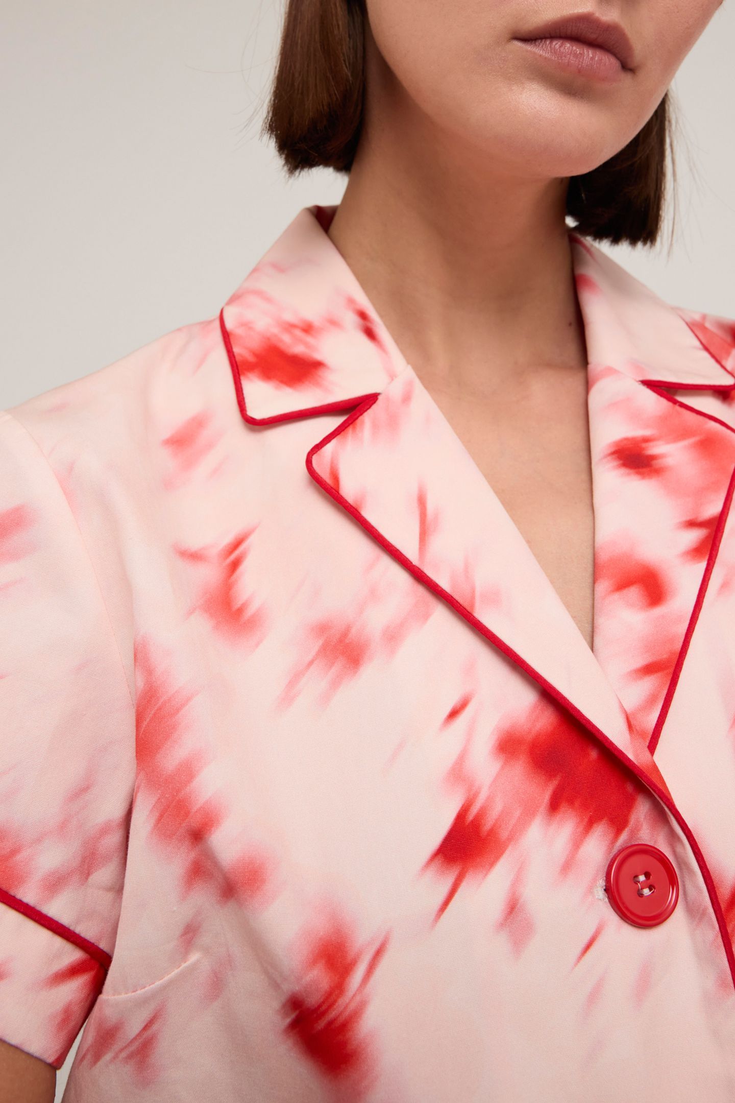SHORT SHIRT WITH CHINÈ PATTERN RED 5