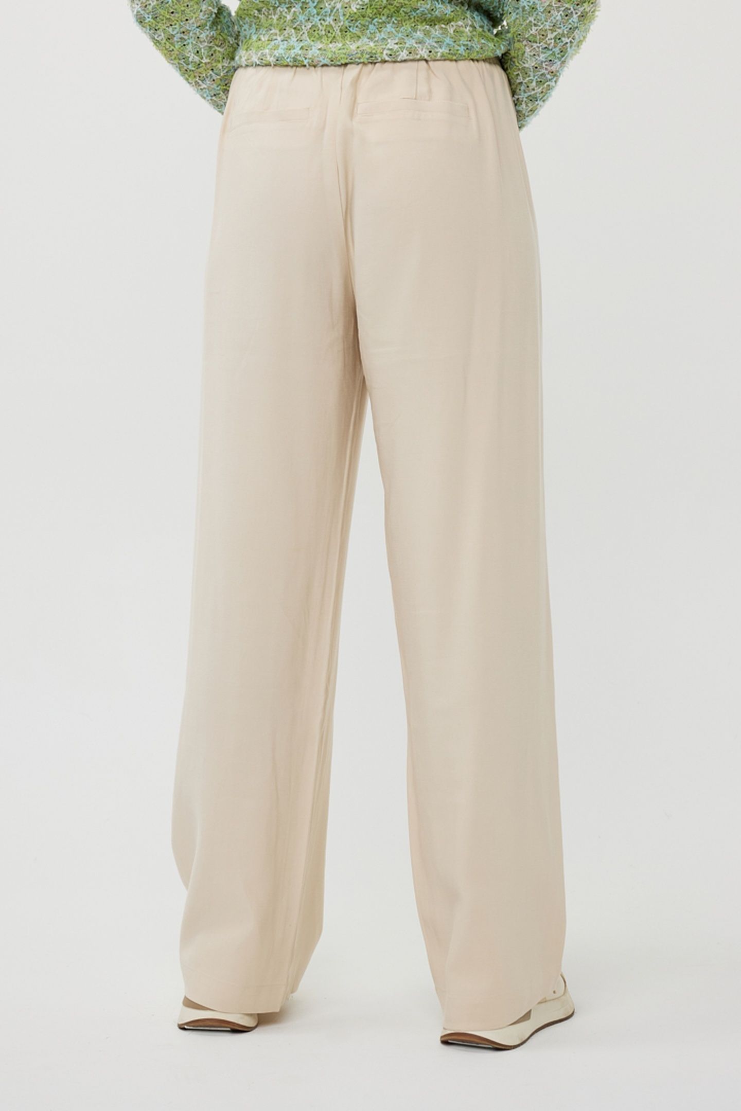 TROUSERS ELASTIC WB WIDE SAND 3