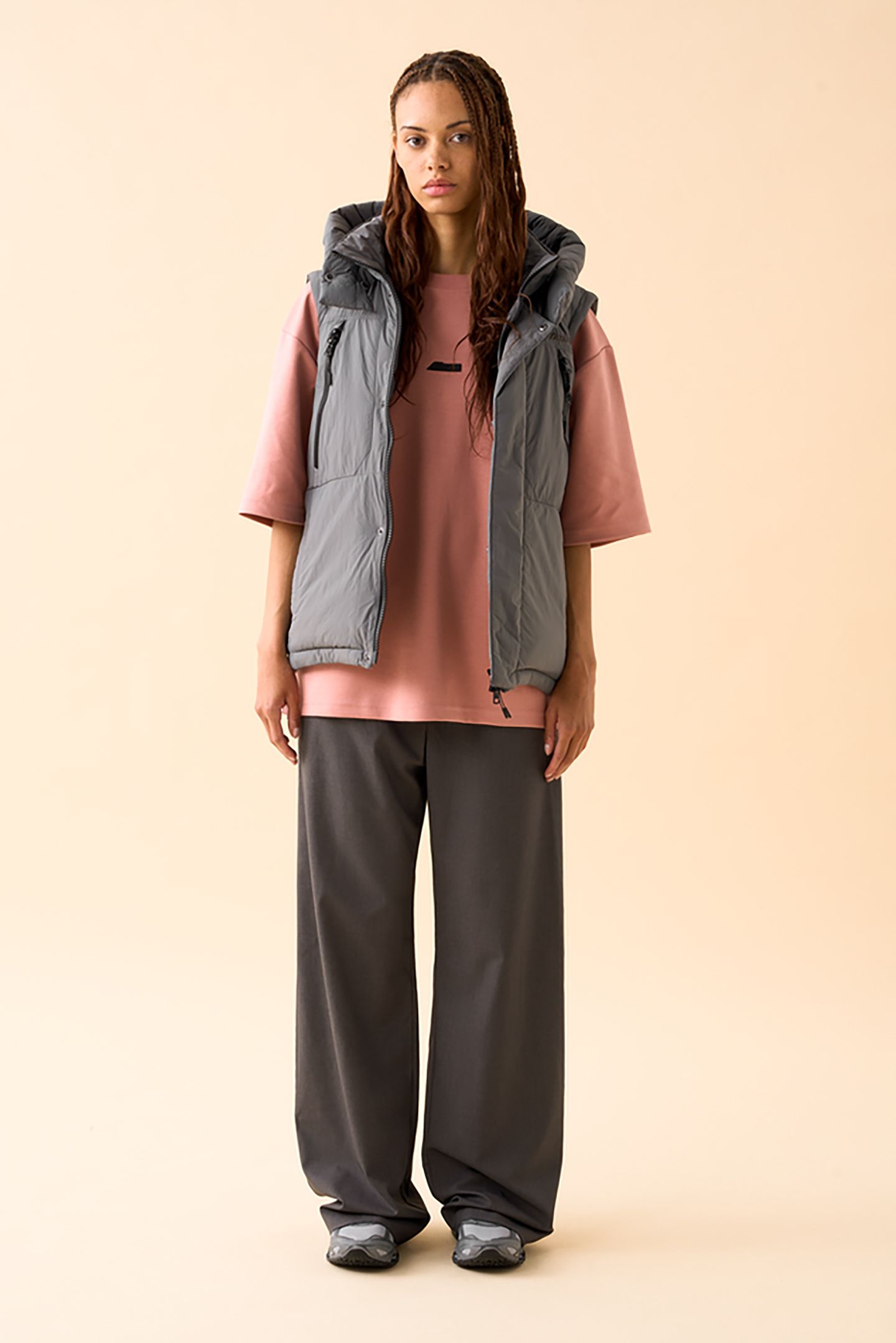 UNISEX SL BT DOWN VEST PEWTER GRAY 2