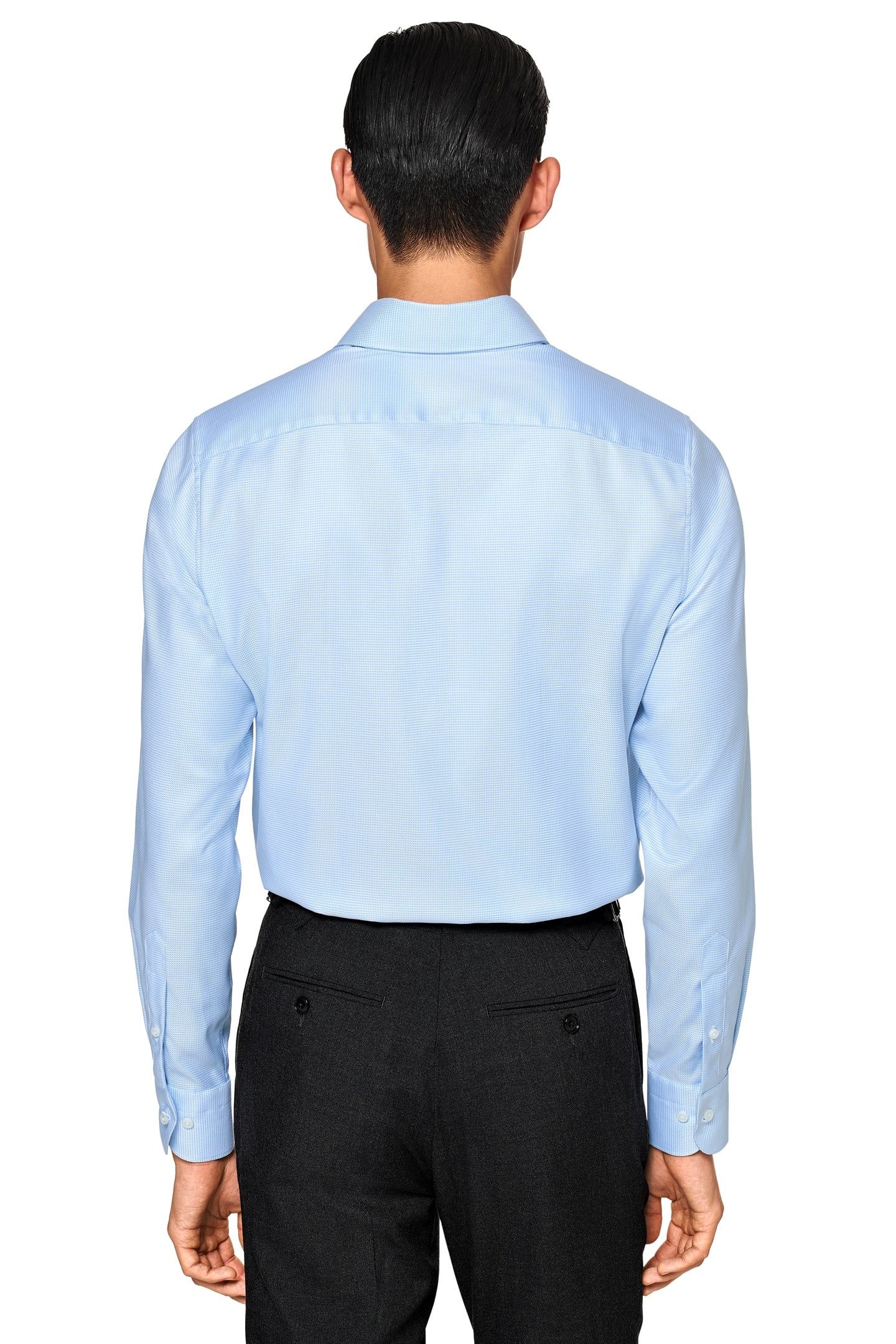 TRAVELLER L.BLUE HOUNDSTOOTH FORMAL SHIRTS LIGHT BLUE 5