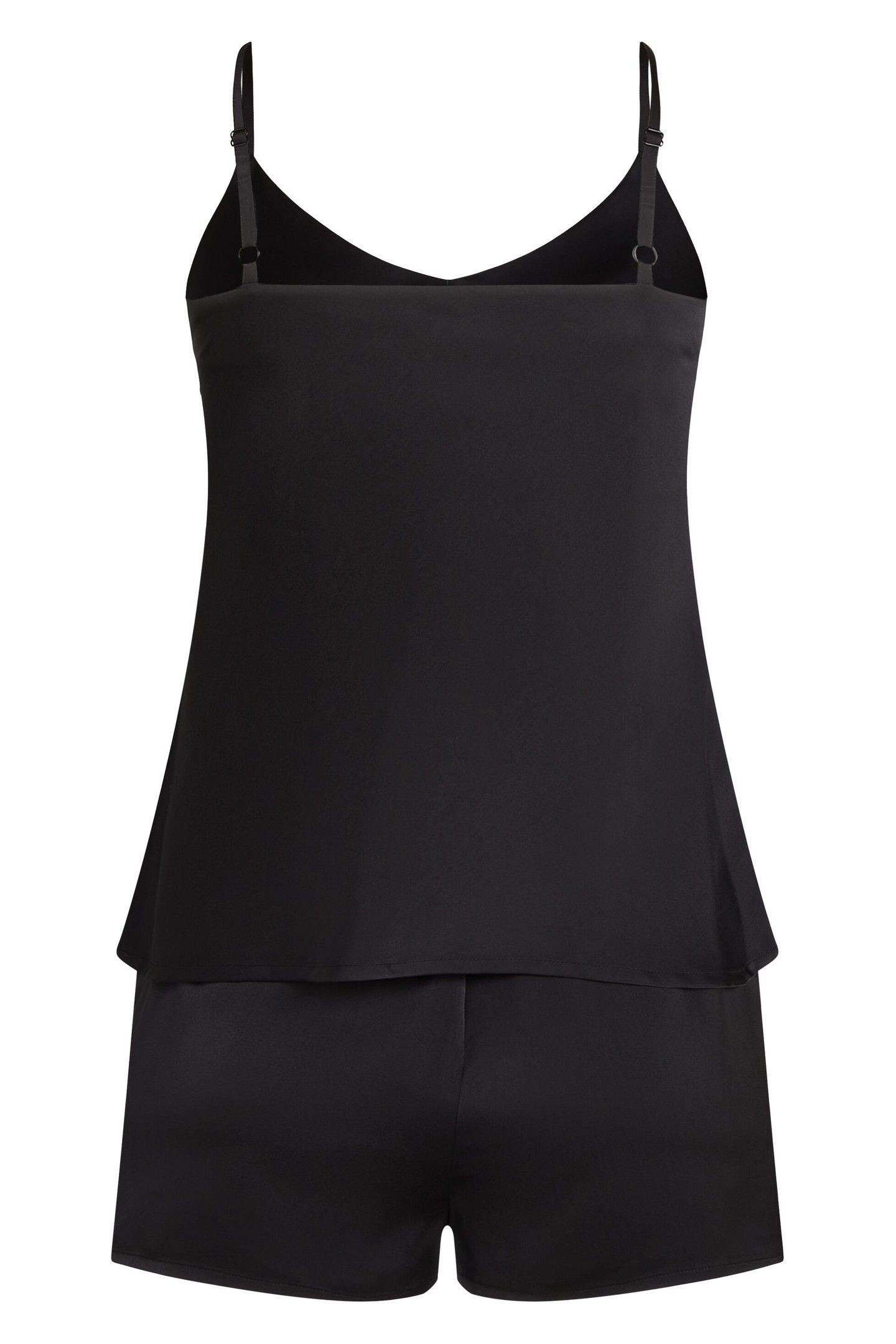 ESSENTIAL LOGO SATIN PJ SET BLACK 6