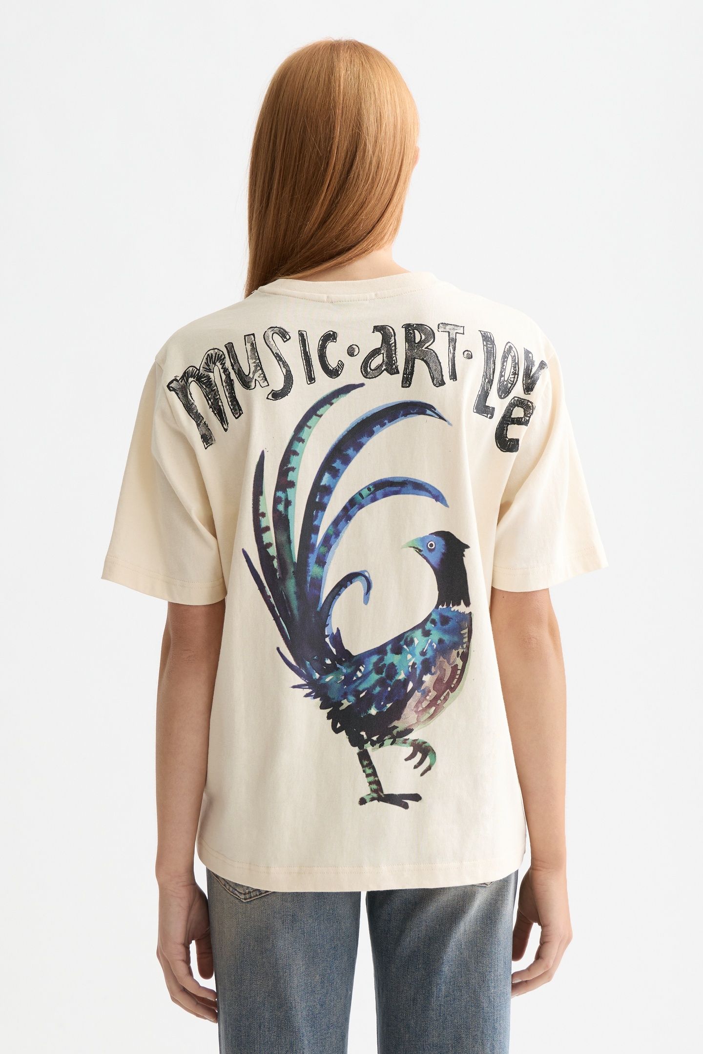 WASHED ARTWORK LOOSE FIT T-SHIRT EGGNOG 3