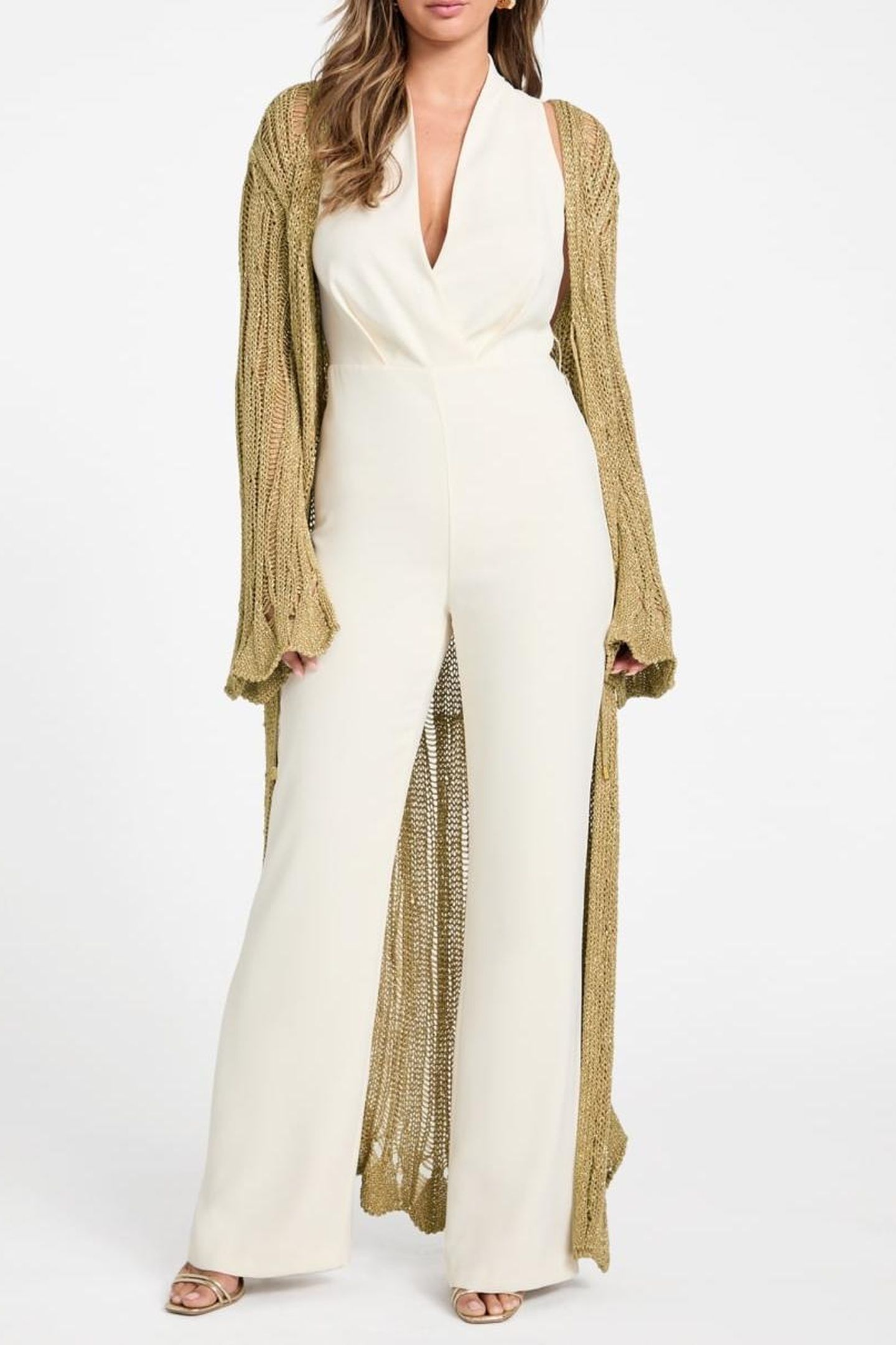 LUCKY LS LONG CARDI ANTIQUE GOLD MULTI 5