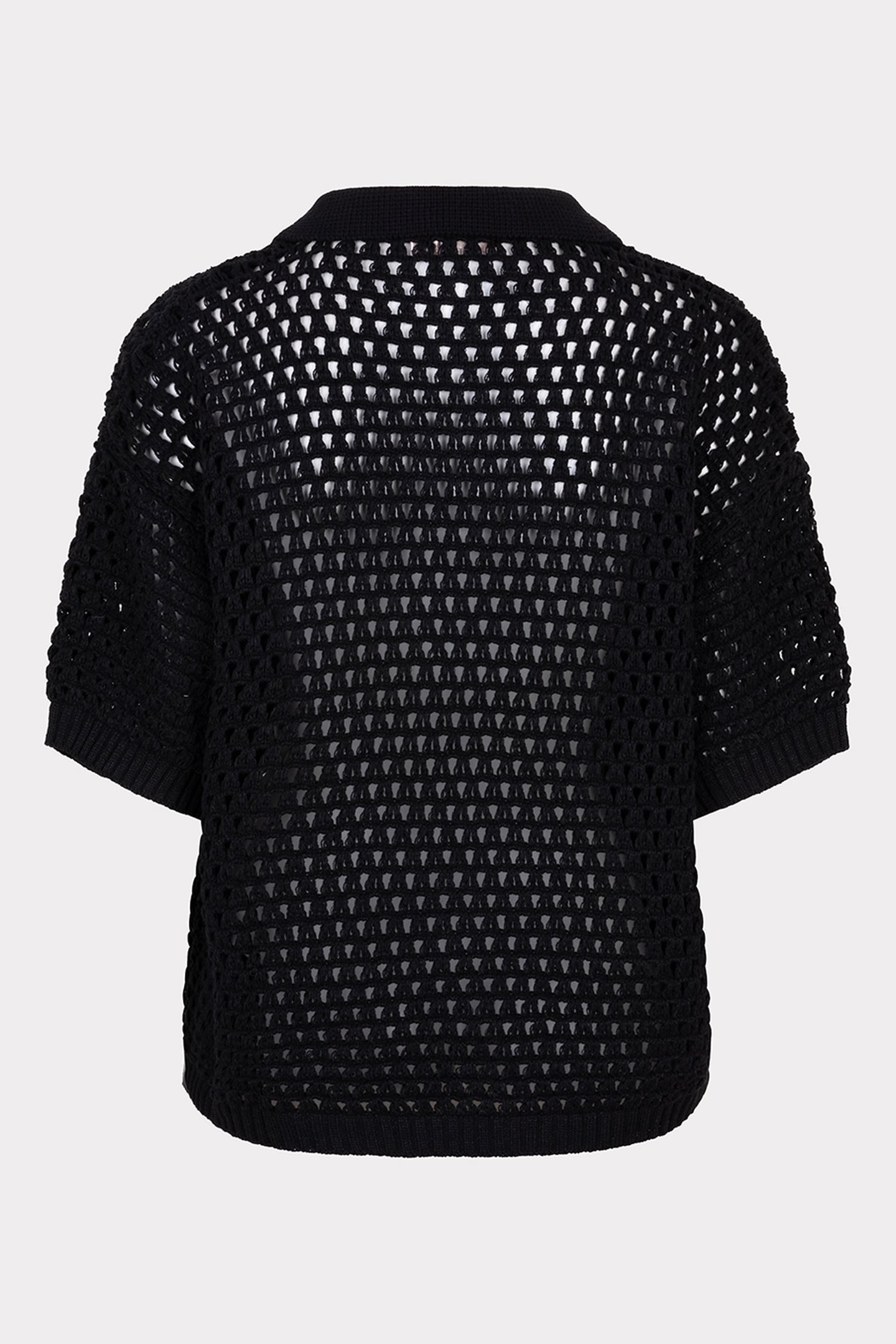 SWEATER POLO KNIT BLACK 5
