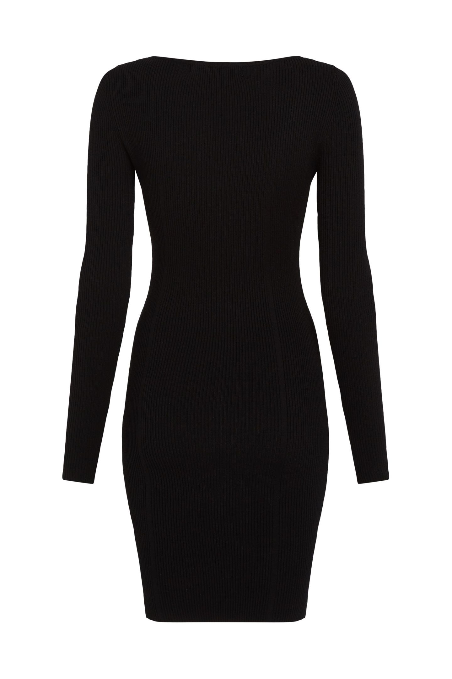 KLJ LSLV KNITTED LOGO DRESS BLACK 6