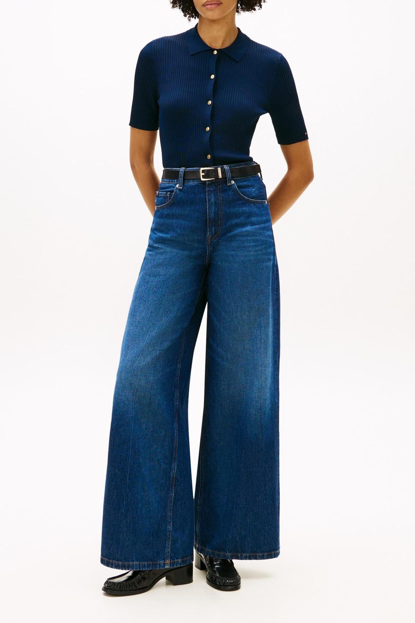 RAYON RIB SLIM POLO DARK NIGHT NAVY 2