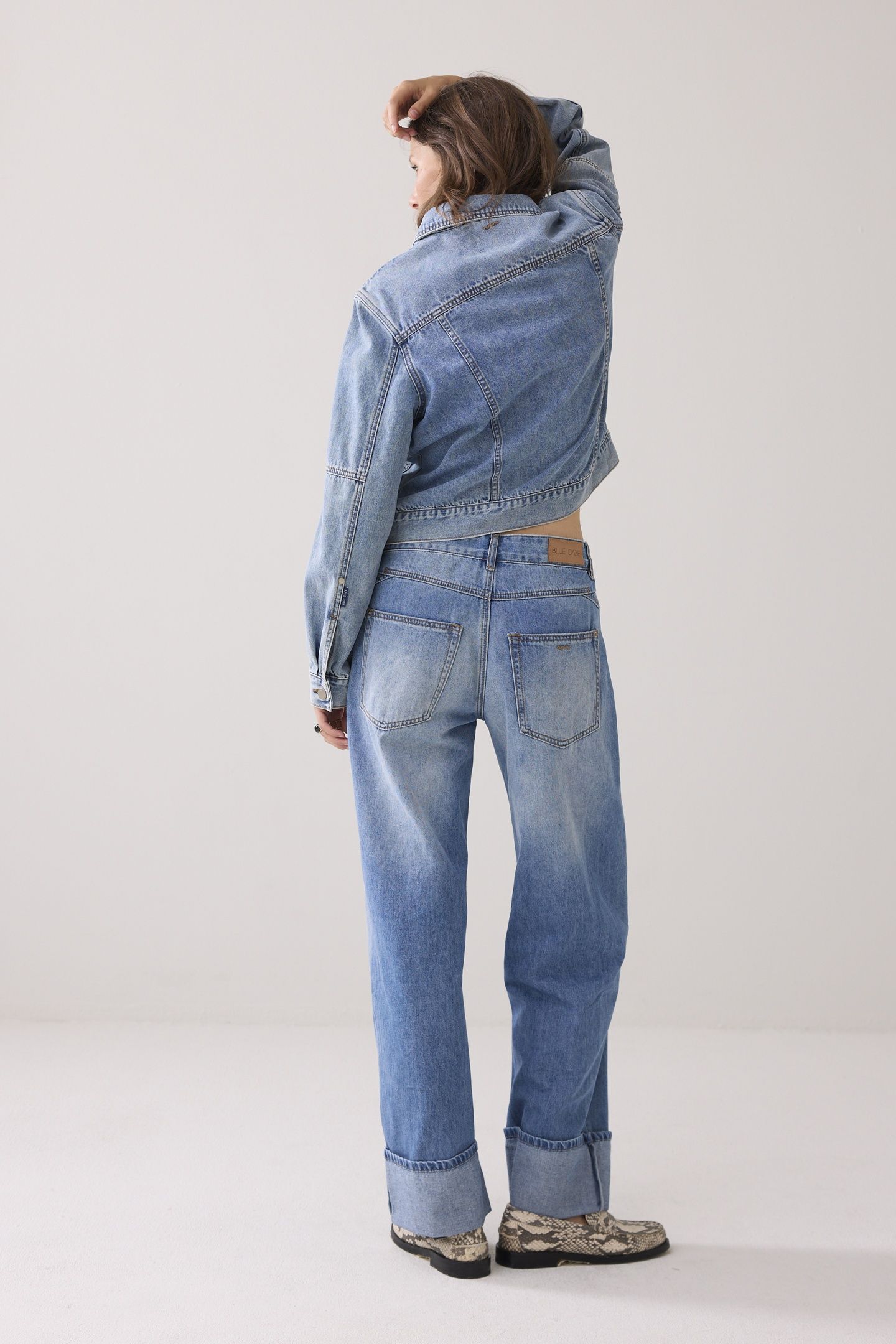 STRAIGHT JEANS VINTAGE COTTON TWILL VINTAGE BLUE DENIM 3
