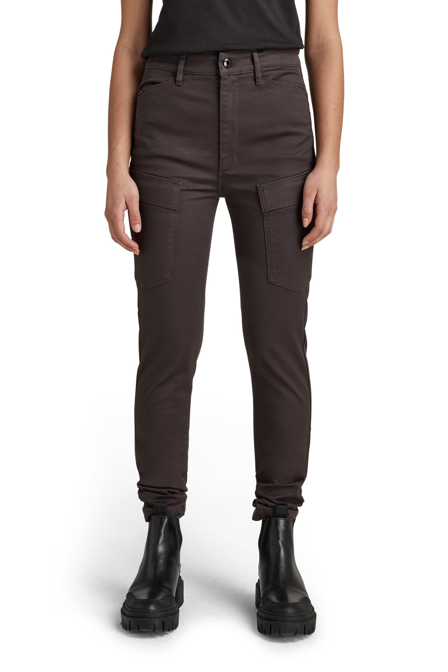KAFEY CARGO ULTRA HIGH SKINNY NETT BROWN 1