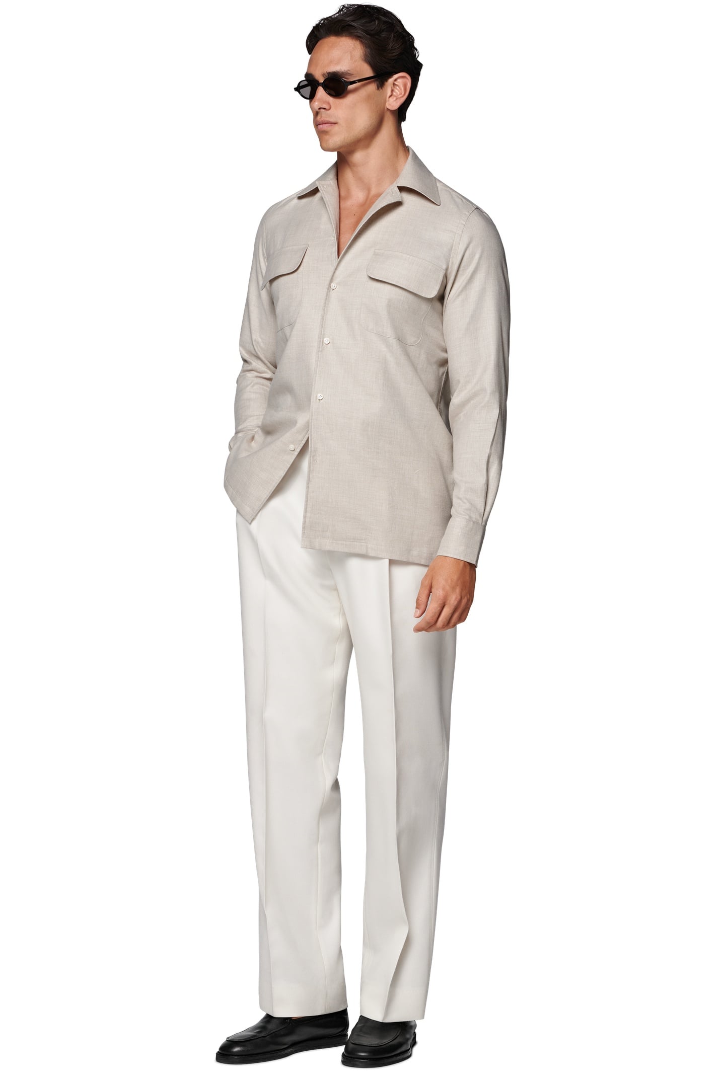 SAFARI FLANNEL CAMEL CASUAL SHIRTS SAND 4