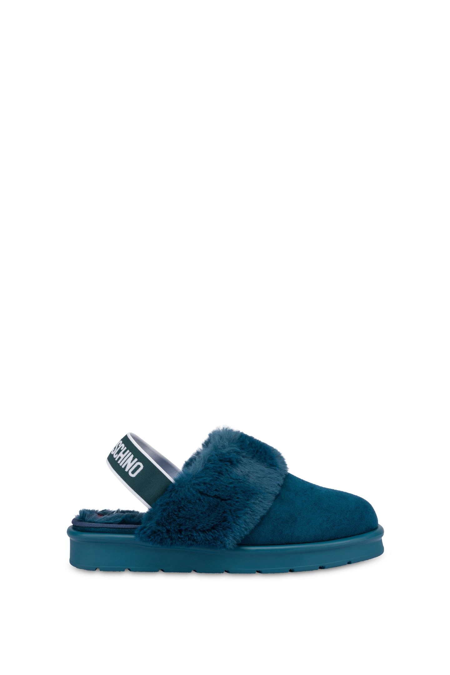 VELOUR MULE ELASTIC LOGO BAND GREEN 1