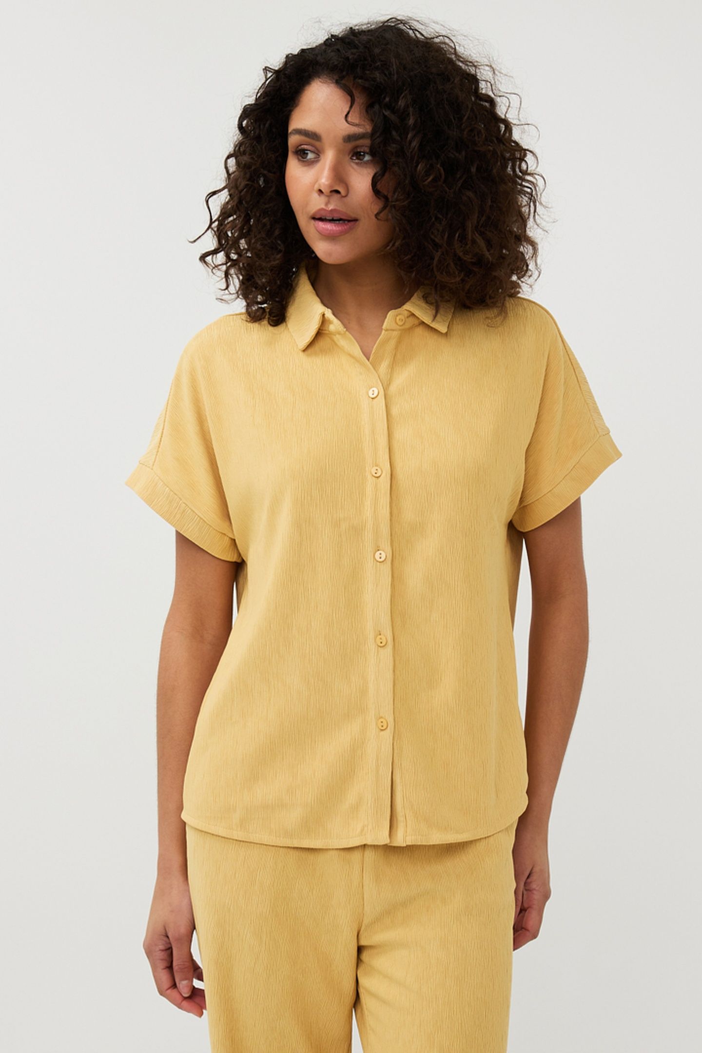 BLOUSE FANCY CRINKLE YELLOW 3