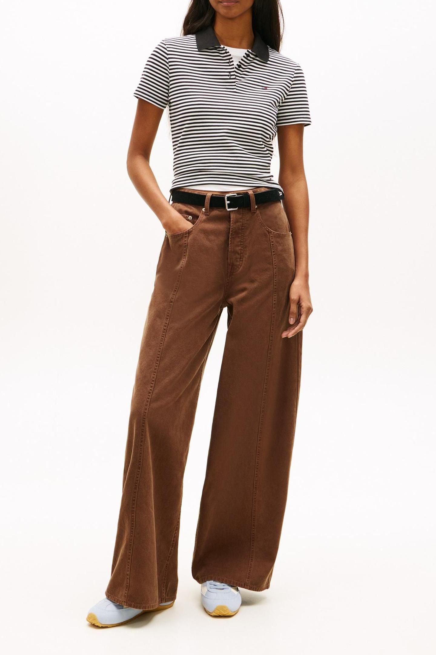 TJW SLIM ESSENTIAL POLO BLACK/ECRU STRIPE 2