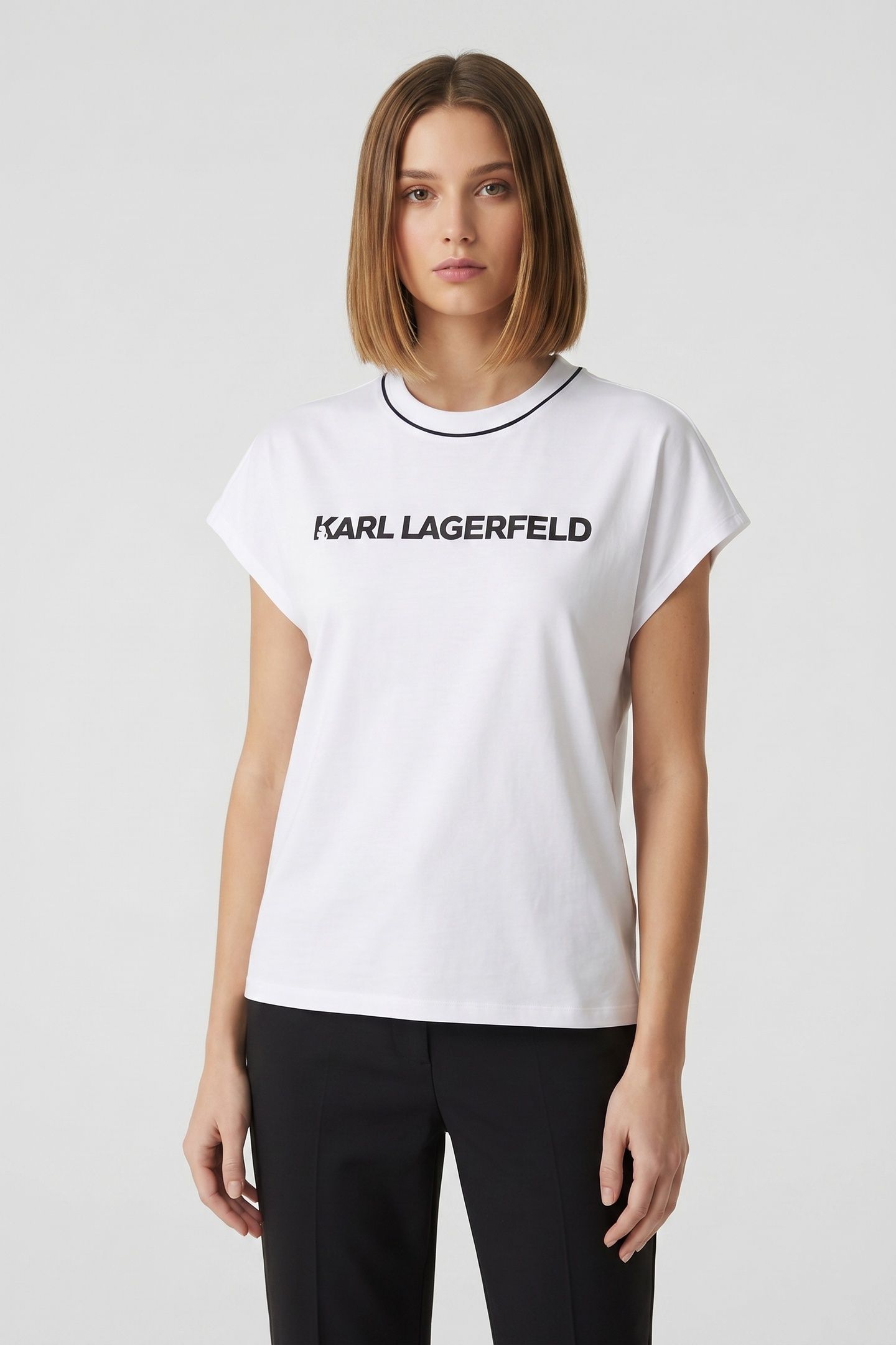 LOGO PIPING T-SHIRT WHITE 1