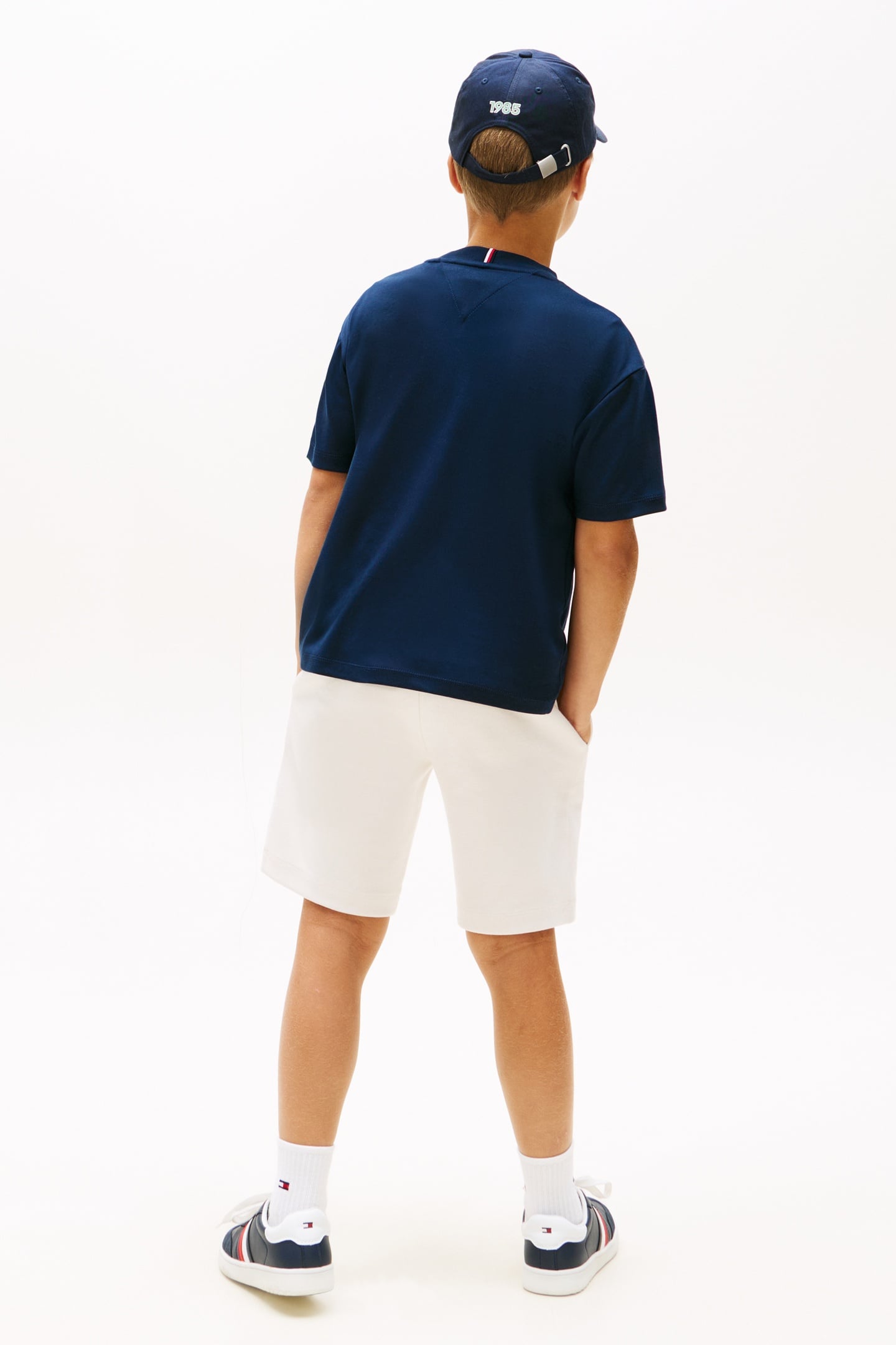 BOYS TH SCRIPT INTERLOCK T-SHIRT DARK NIGHT NAVY 3