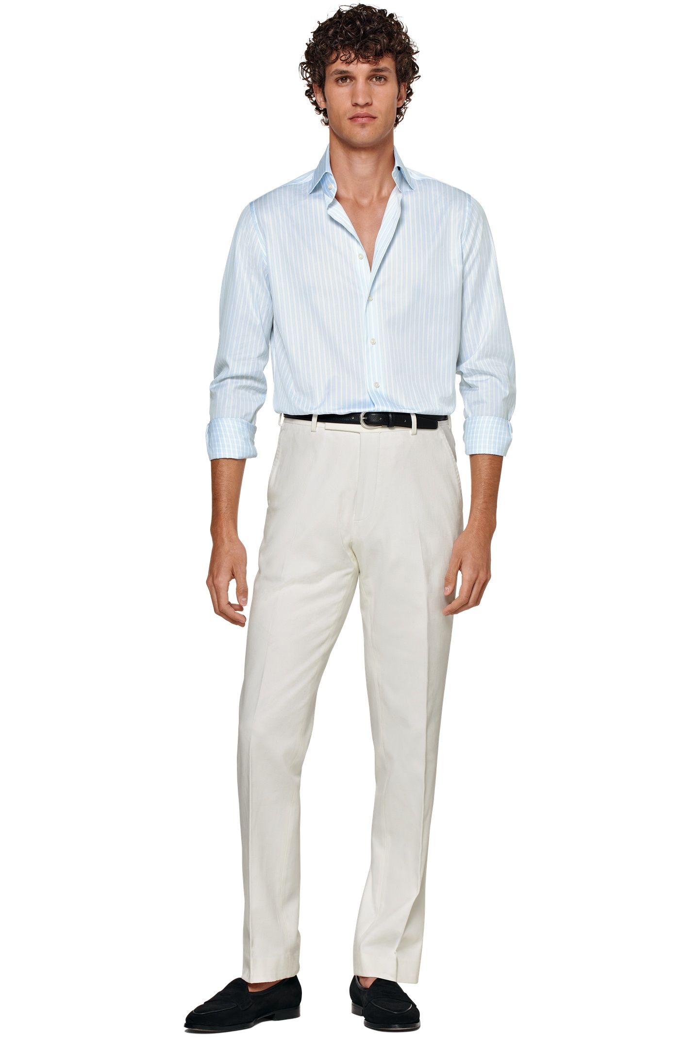CUTAWAY RETRO STRIPE WHITE FORMAL SHIRTS LIGHT BLUE 4