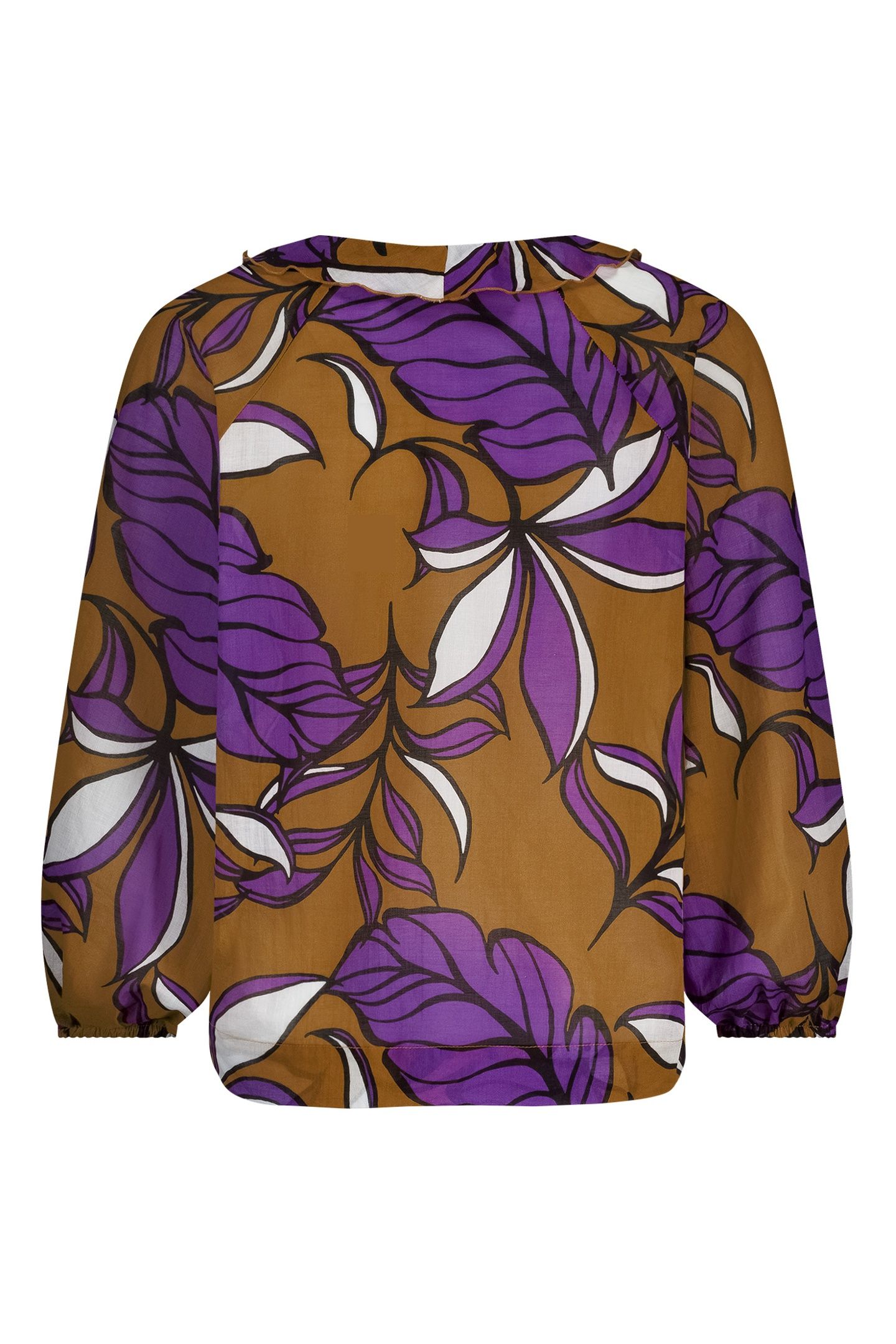 LOLA FLOWER BLOUSE HONEY/PURPLE 4