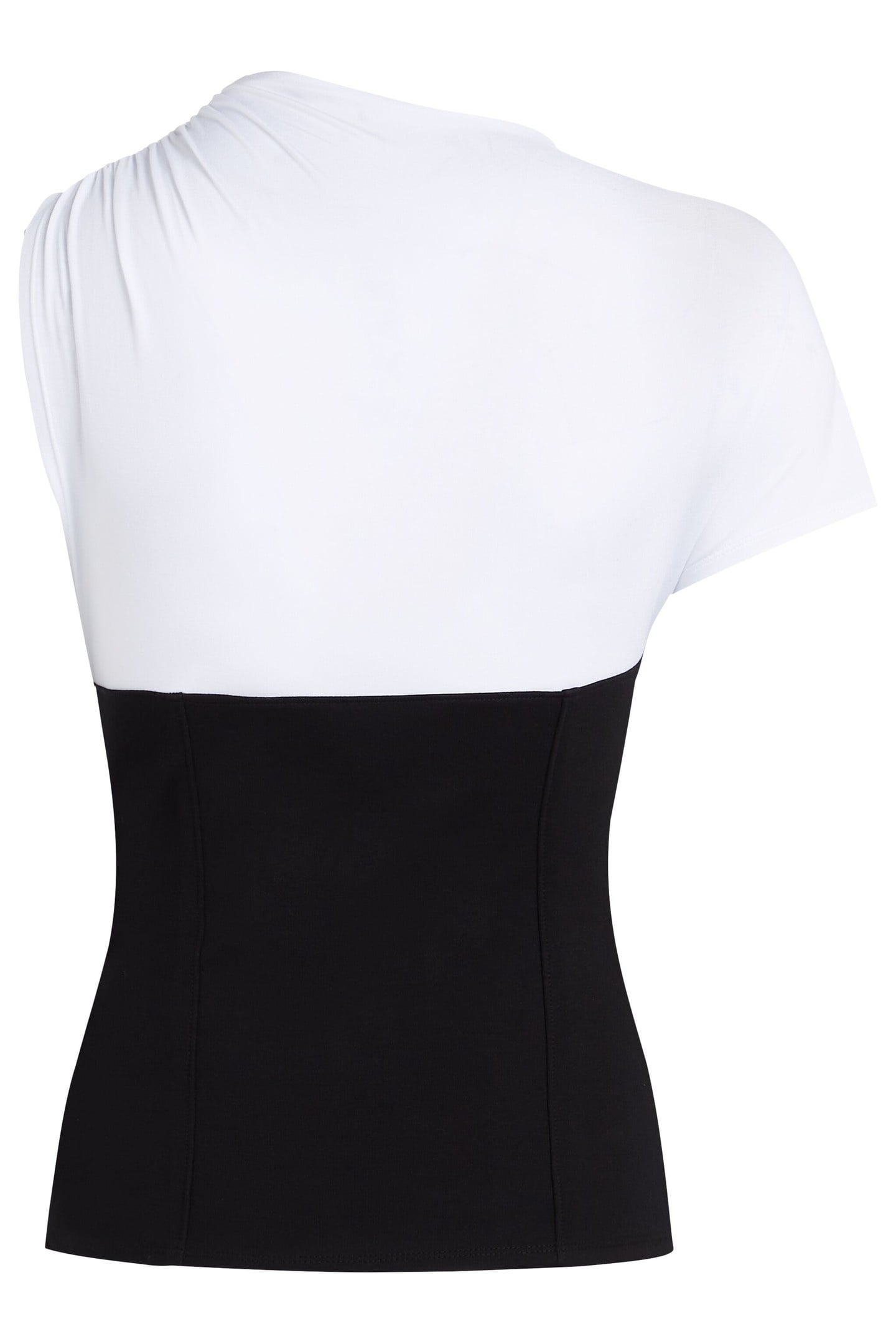 KARL STUDIO FABRIC MIX T-SHIRT WHITE/BLACK 4