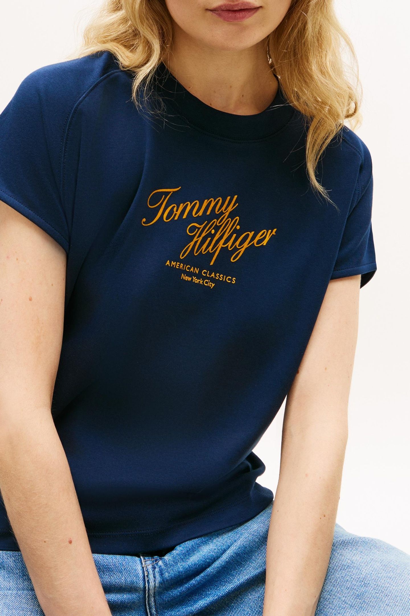 SEASONAL SCRIPT CAP T-SHIRT DARK NIGHT NAVY 5