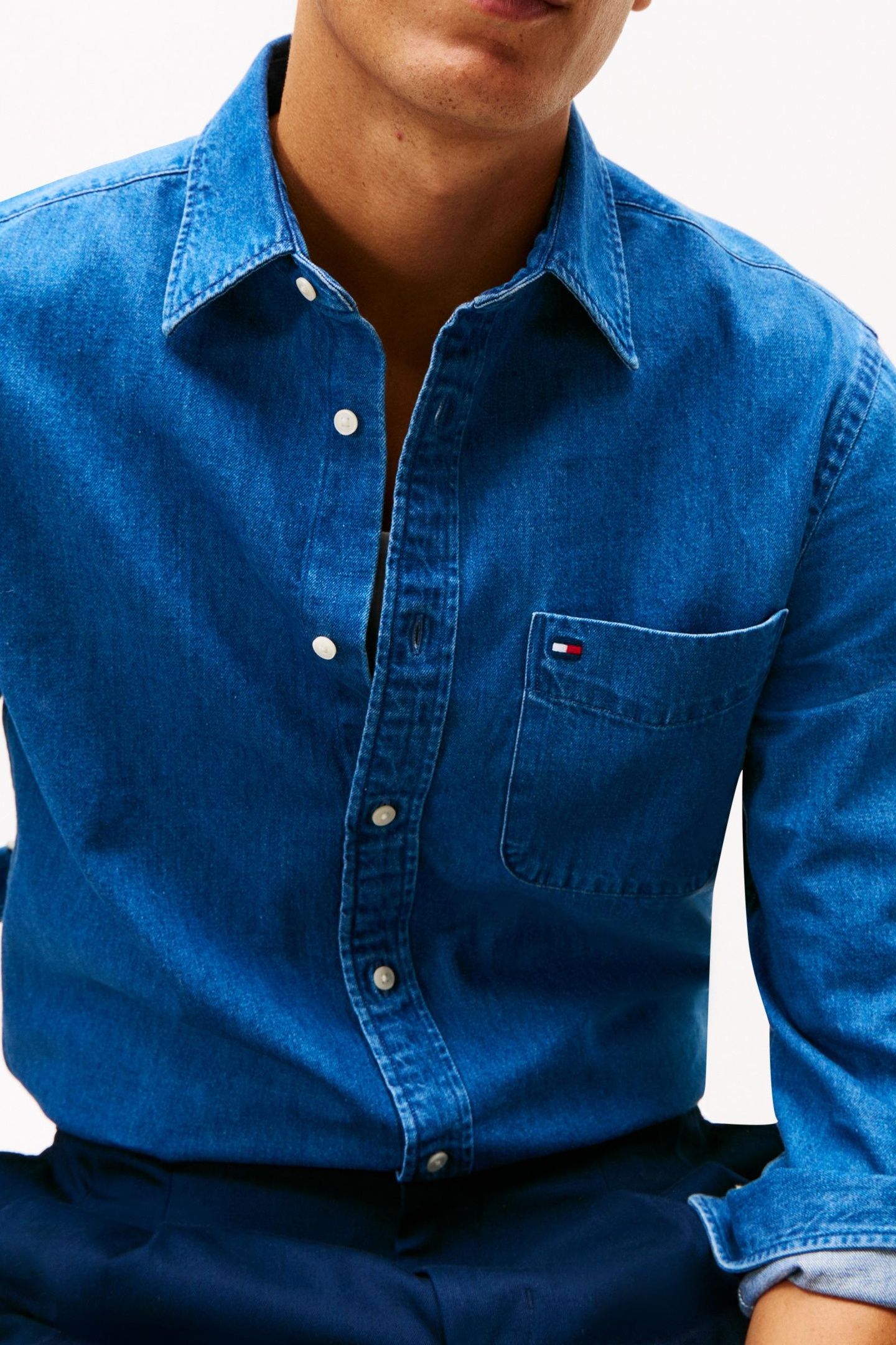 DENIM RF SHIRT MID BLUE DENIM 5