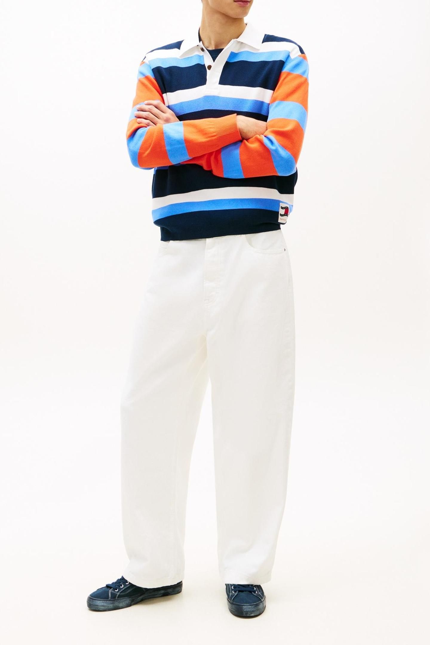 TJM REGULAR WOVEN RUGBY SWEATER BLUE TWILIGHT 2