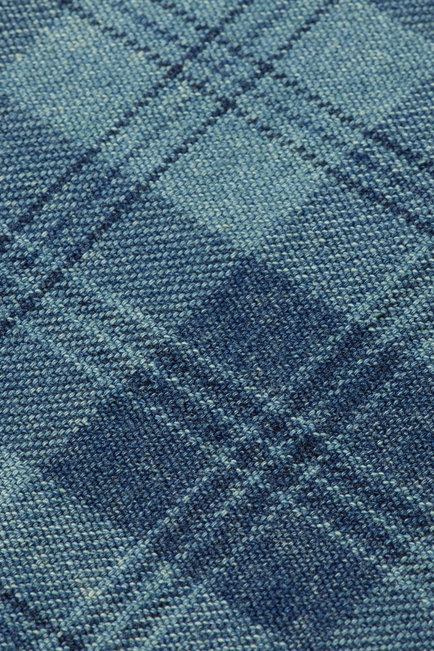 WASHED DENIM CHECKED OVERSHIRT INDIGO CHECK 3