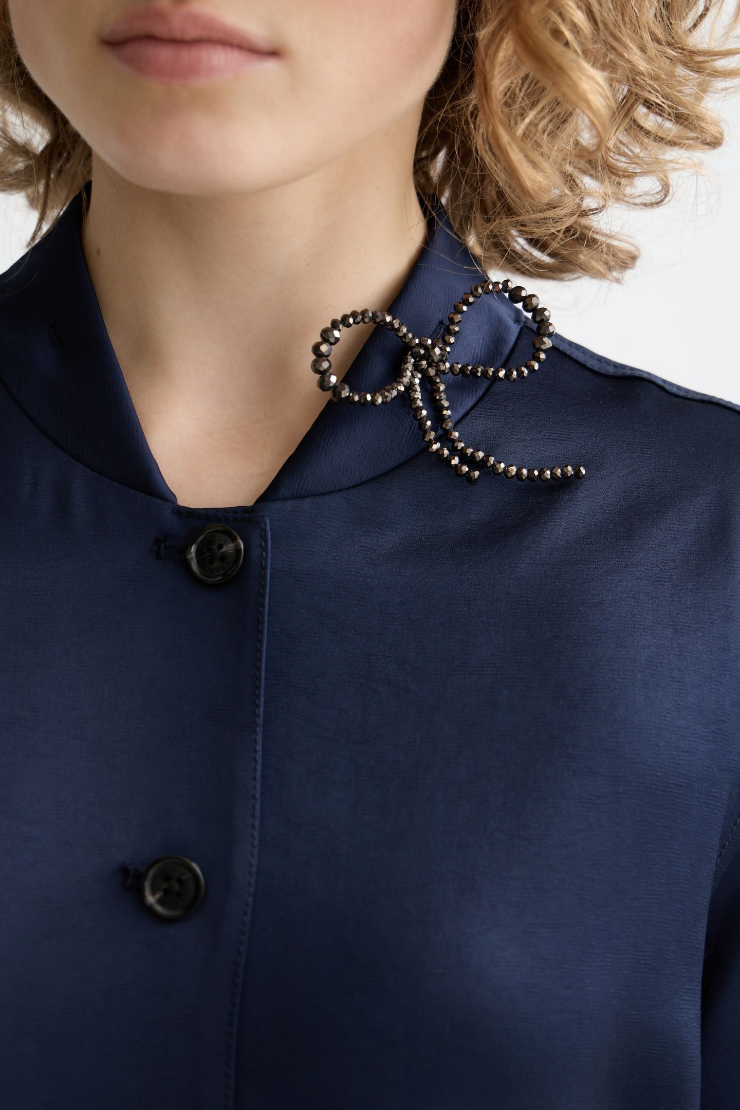 SATIN BLAZER PEACOAT 2