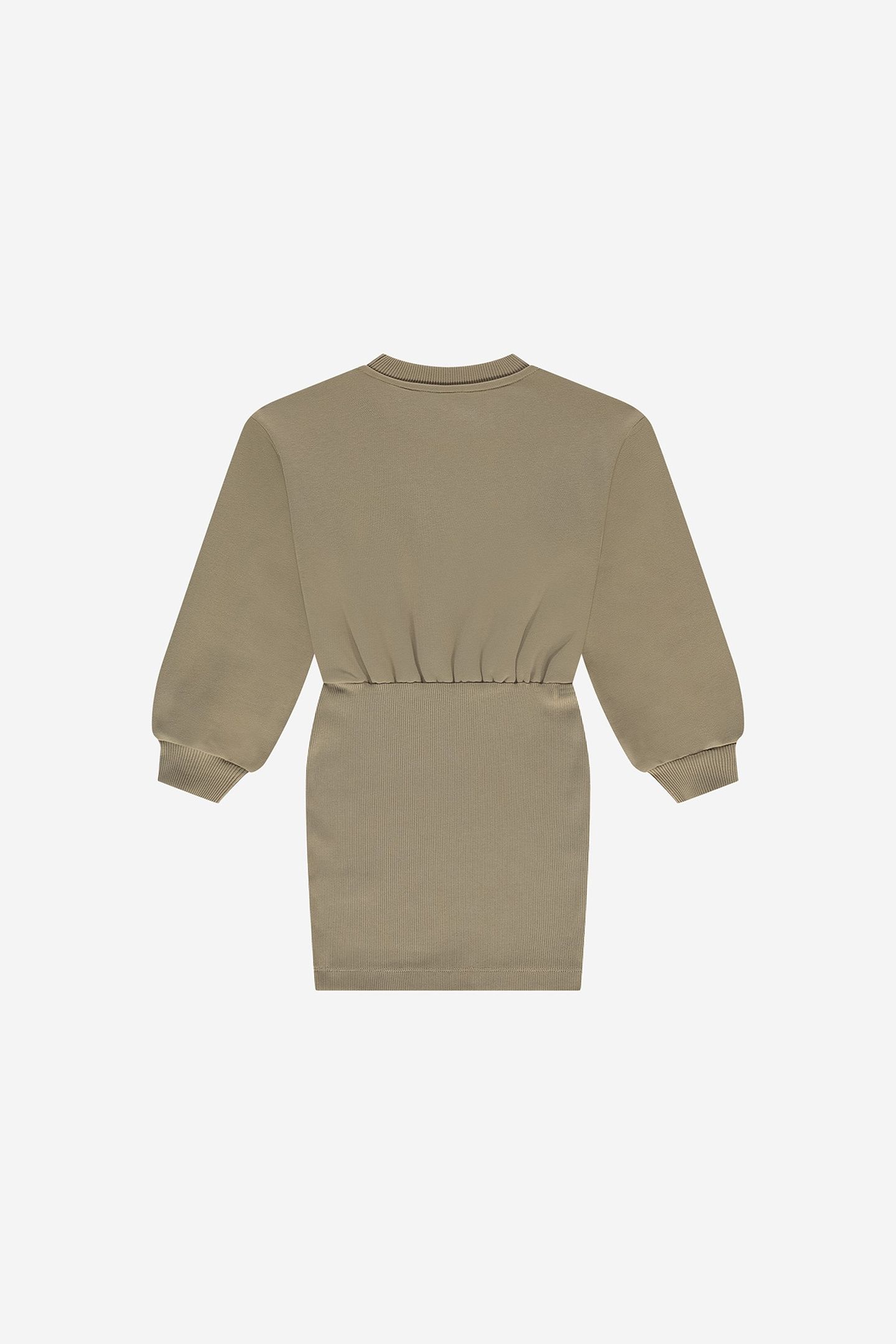 LONGSLEEVE AAIKE SWEATDRESS DARK HUMMUS 2