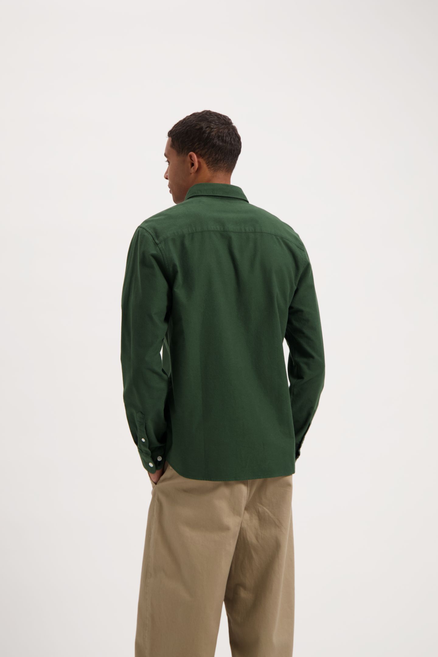 WAL – JAMES VELVETEEN REGULAR SHIRT DARK GREEN 3