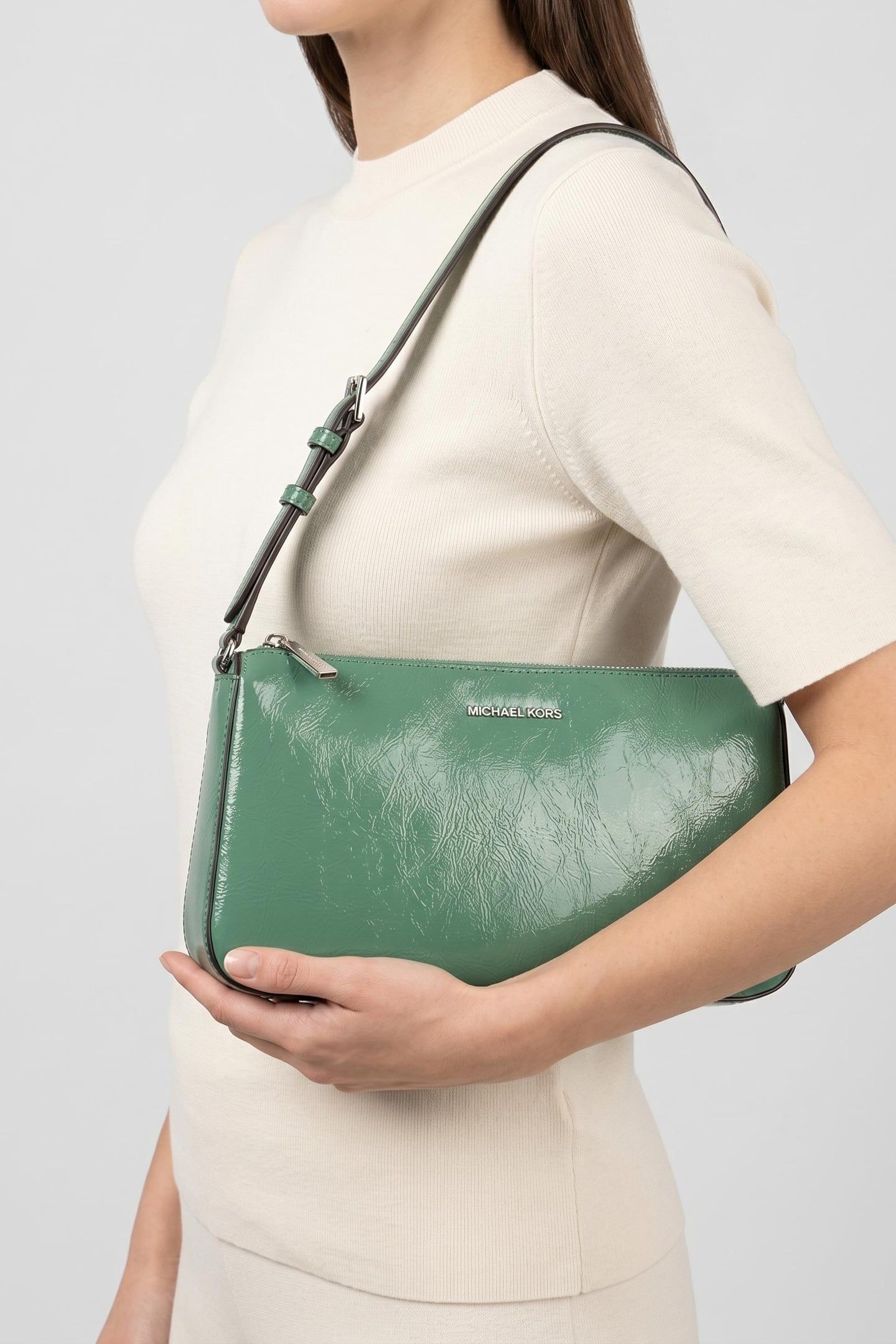 LARGE POUCHETTE SHOULDER BAG PINE GREEN 1
