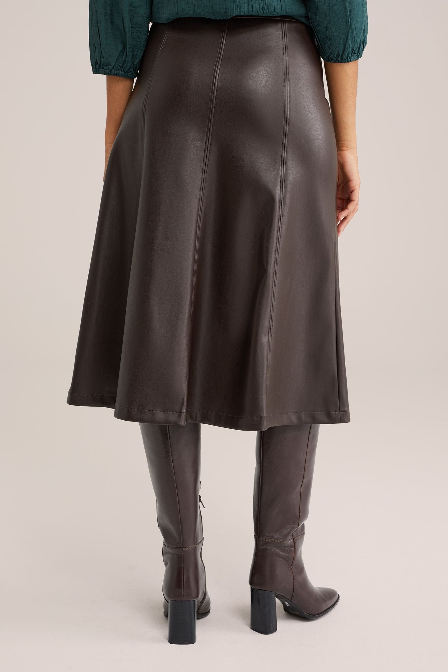 SKIRT MEDIUM LENGTH BROWN 2