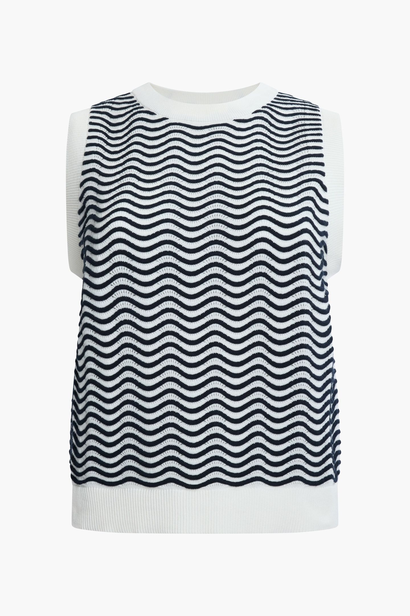 LONDON SLVLSS JUMPER CREAM/NAVY 3
