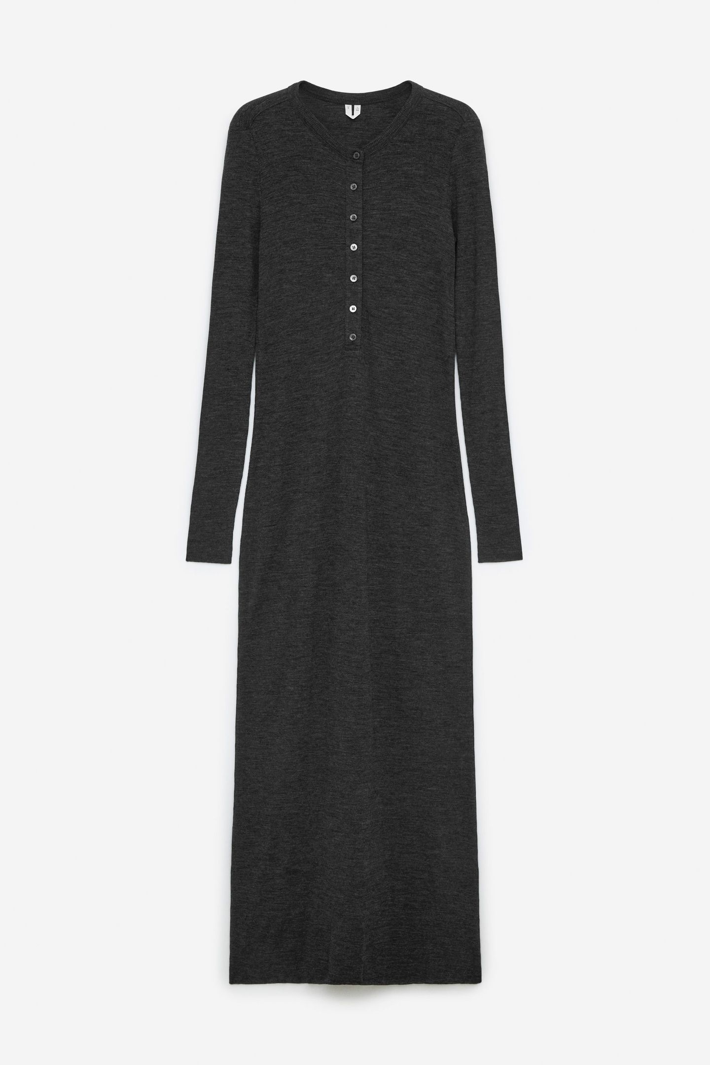ONA HEAVY WOOL RIB DRESS GREY 3
