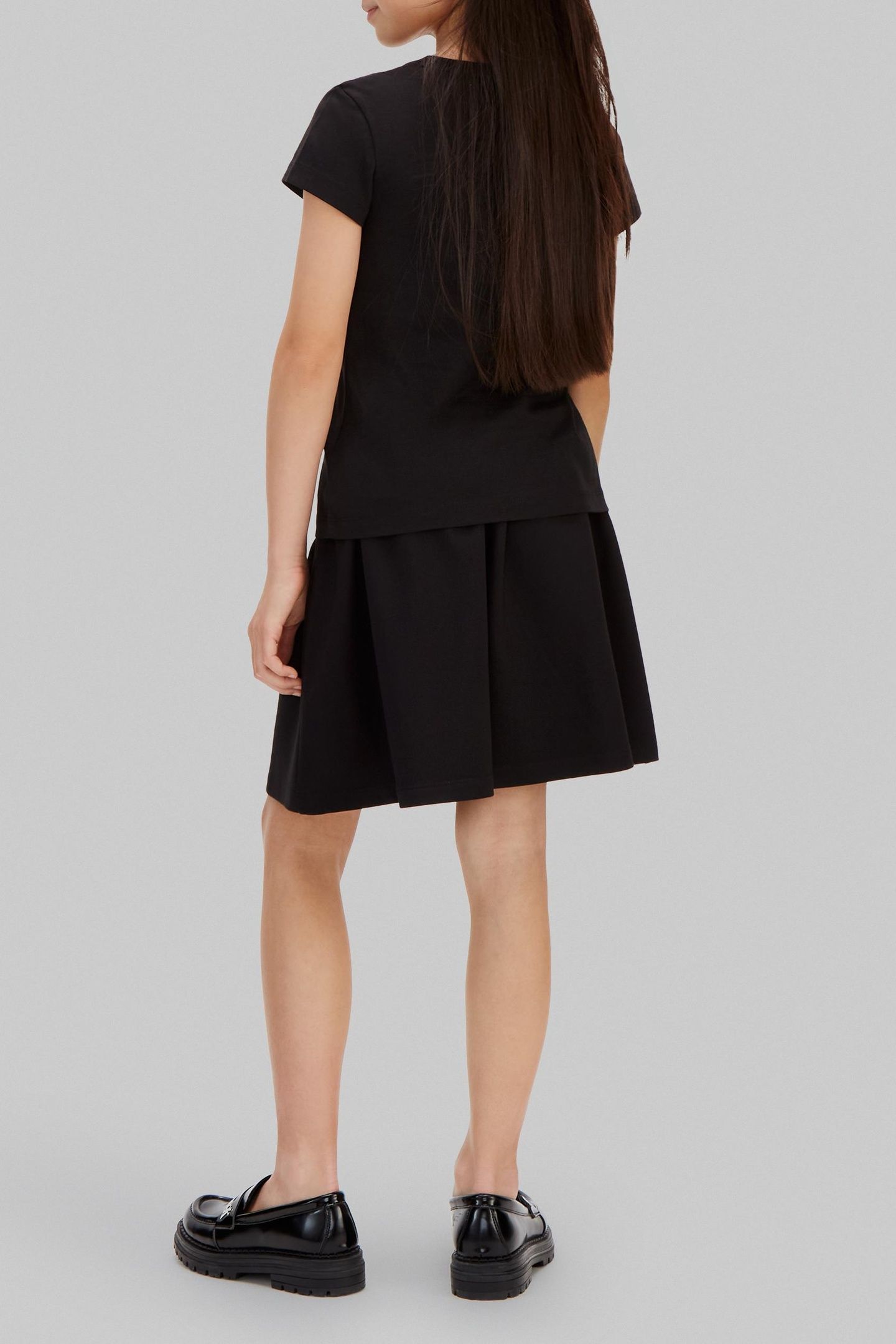 GIRLS SCRIPT LOGO SLIM SS T-SHIRT BLACK 4
