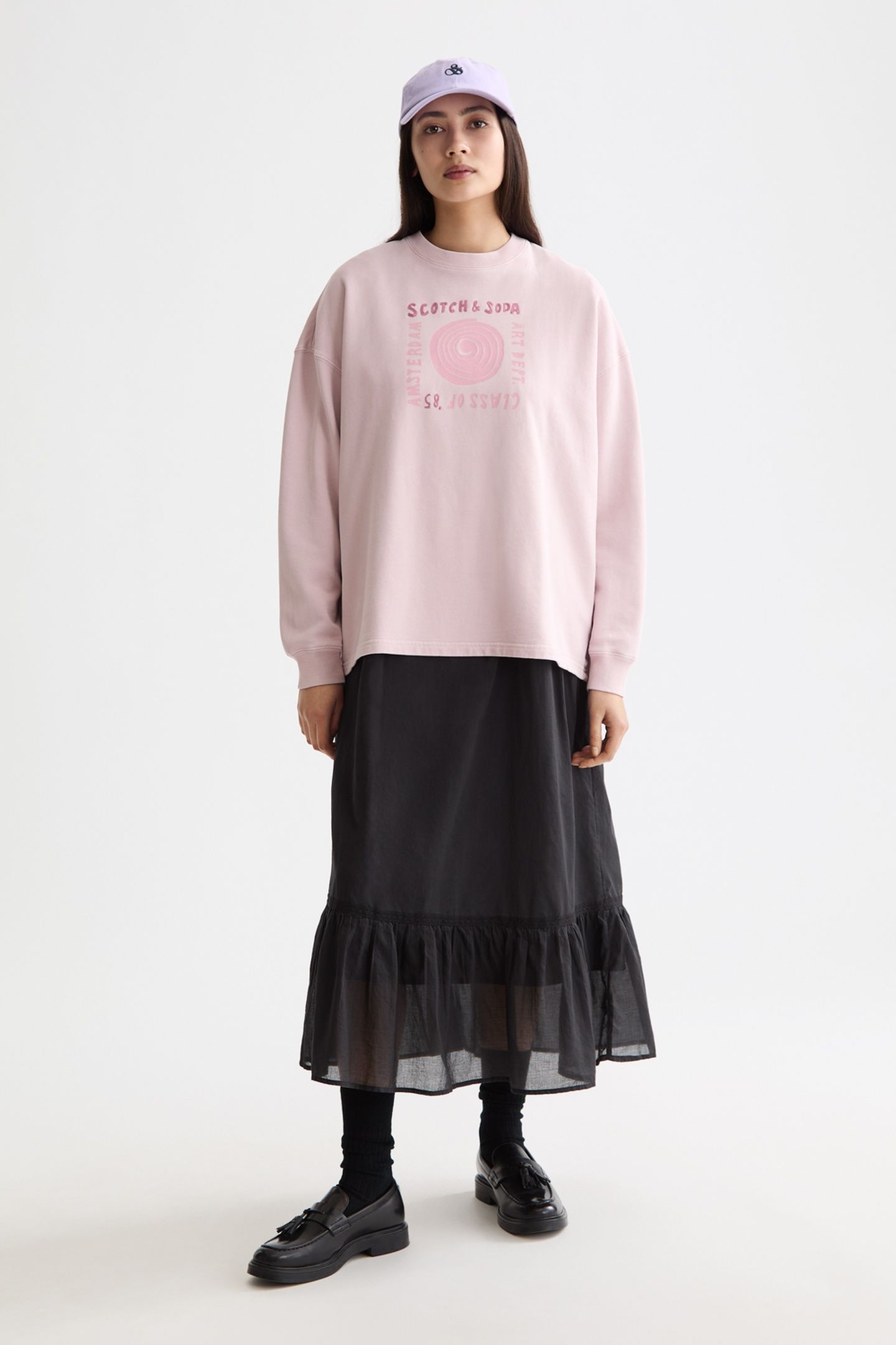 WASHED SEASONAL OVERSIZED FIT SWEATSHIRT BURNISHED LILAC 1