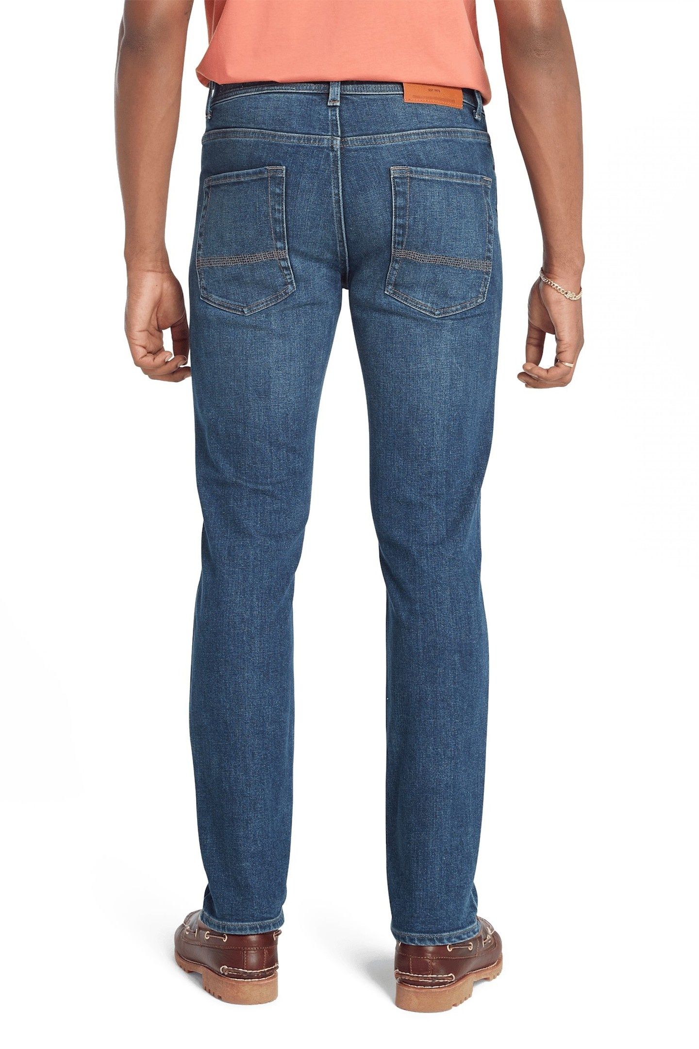 STRETCH DENIM PANT STRAIGHT MEDIUM BLUE 3