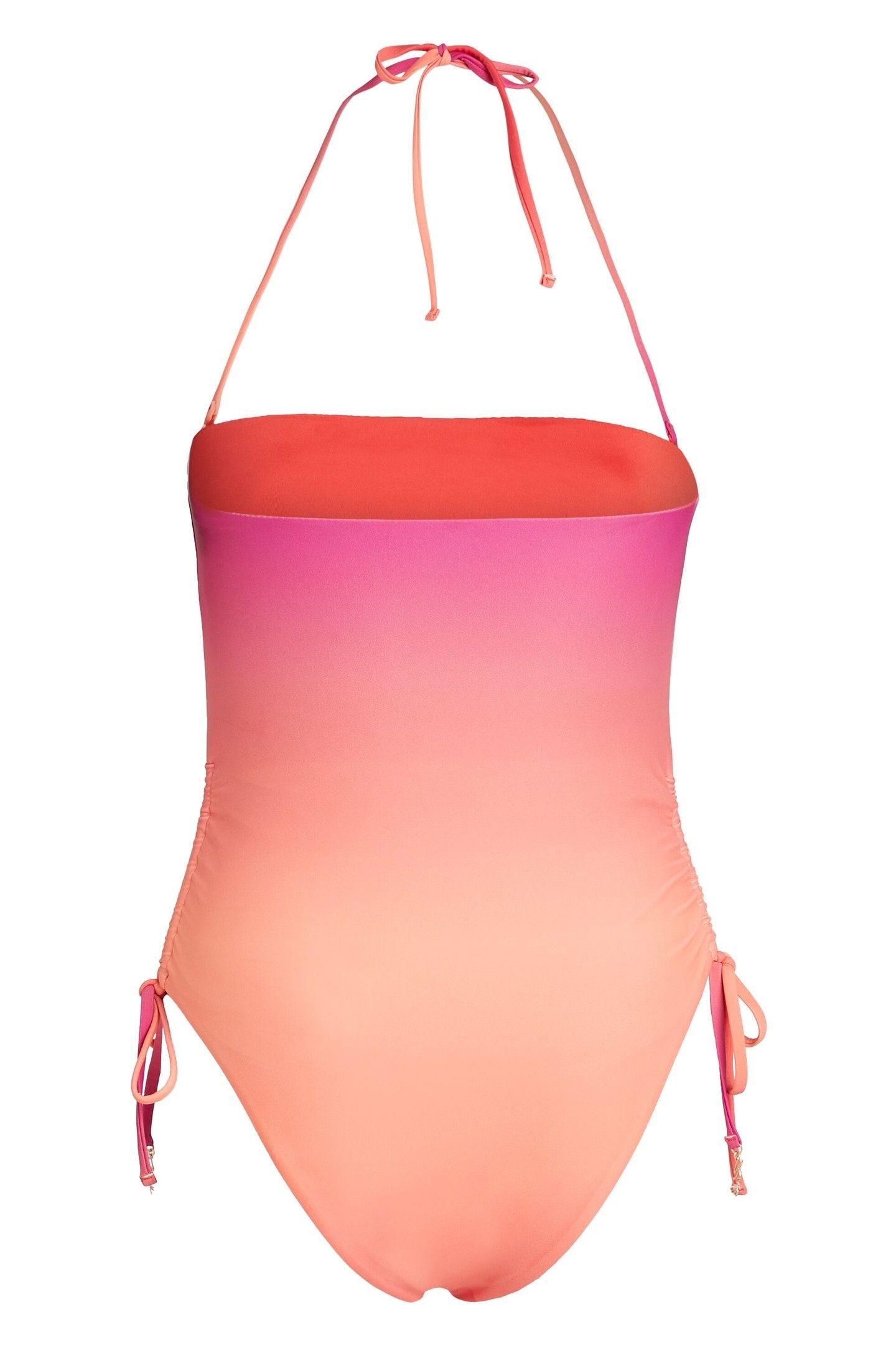 PRINTED HALTER SWIMSUIT OMBRE HIBISCUS-CARMELIA 5