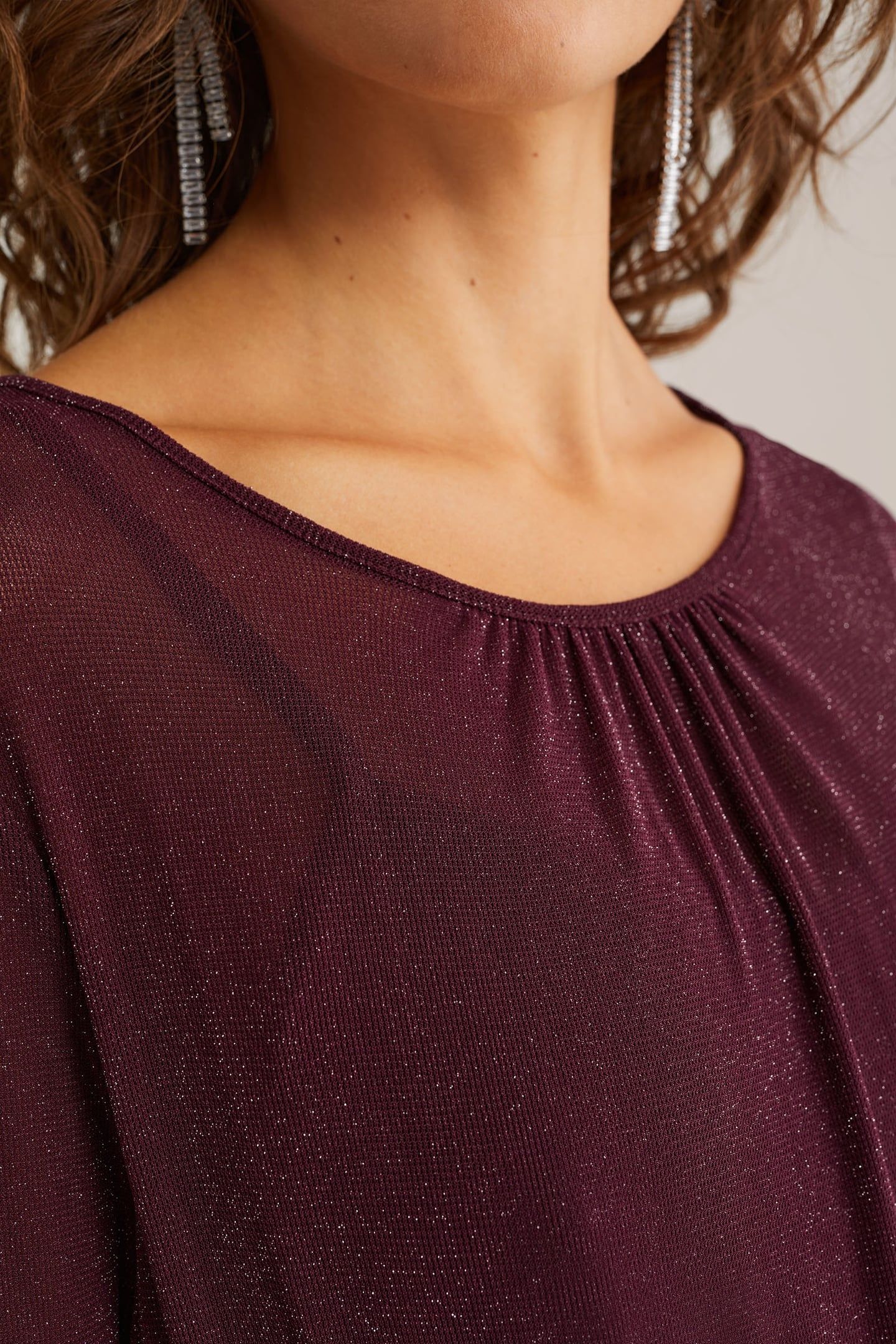 DRESS MID LENGTH BURGUNDY RED 5