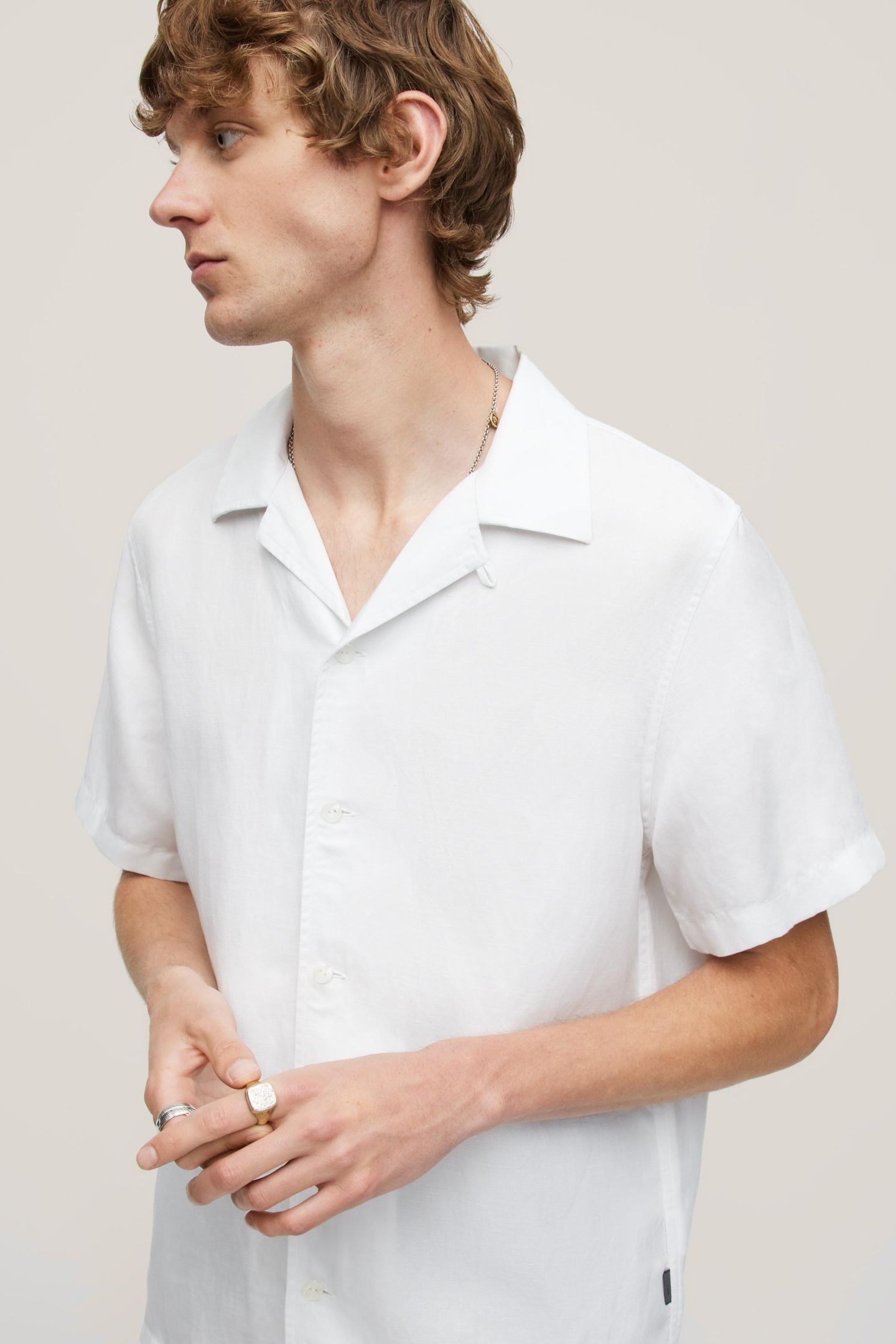 DANNY SS CAMP SHIRT WHITE 1