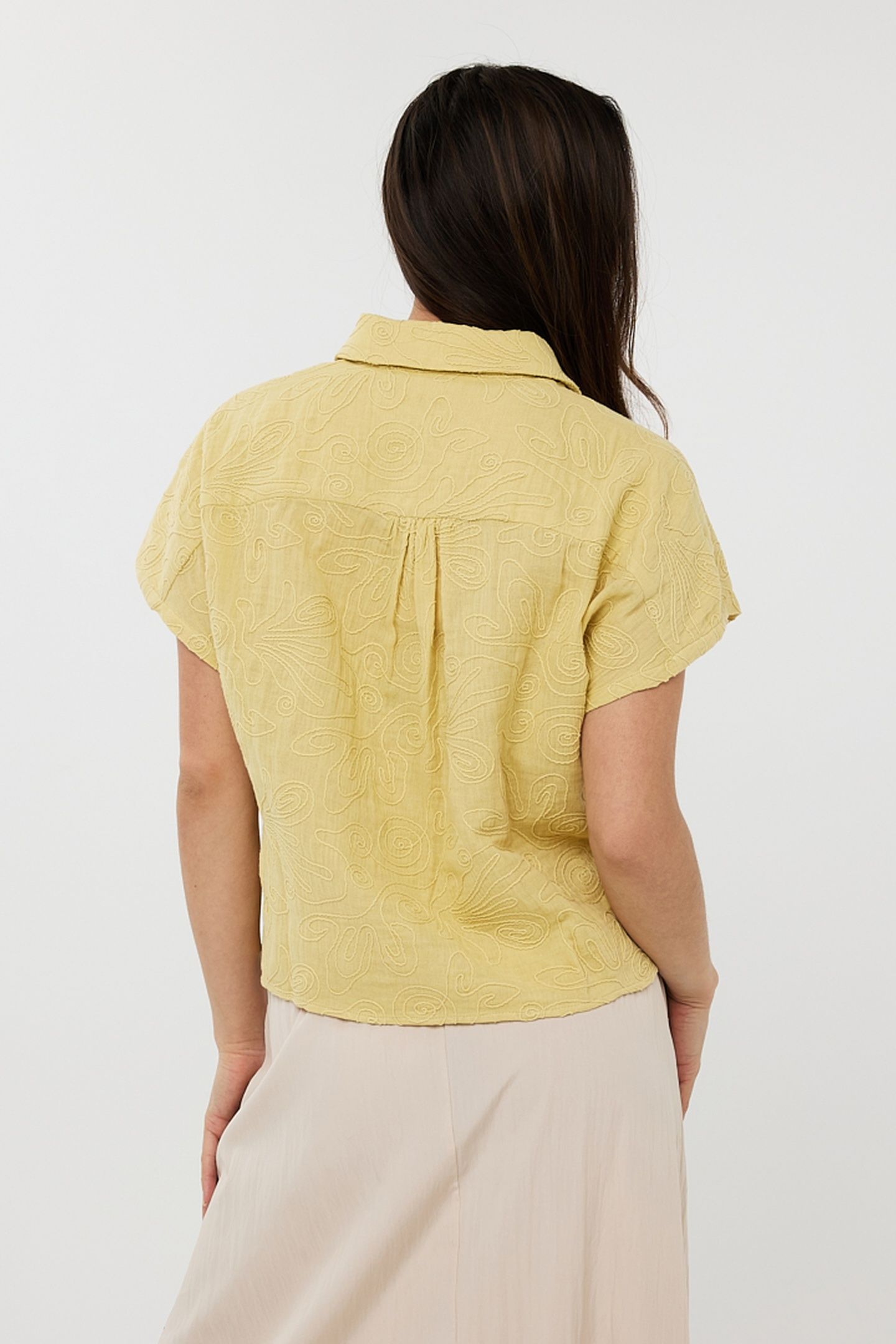 BLOUSE CROPPED 3D EMBROIDERY LEMON PIE 3