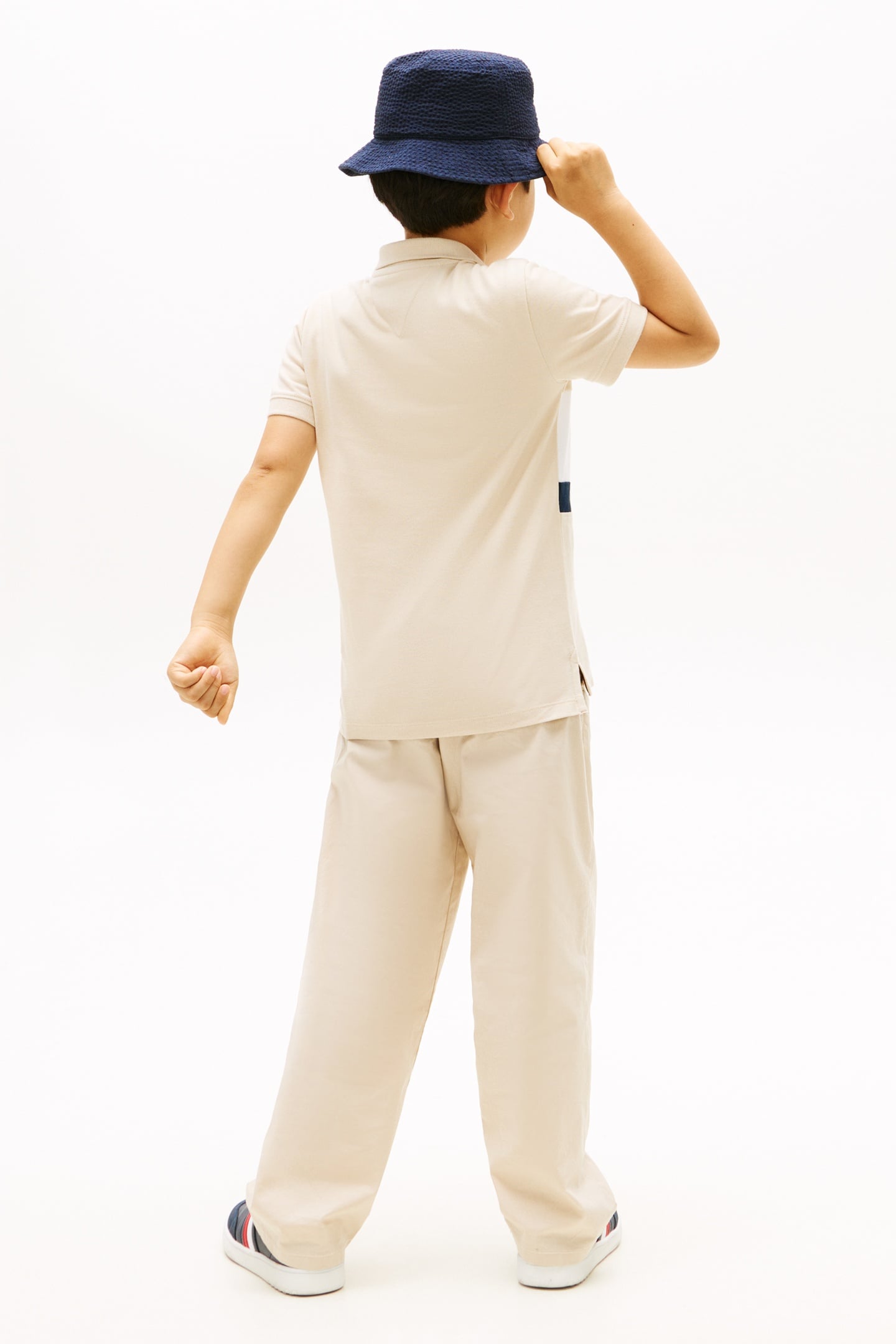 BOYS MINI EMBROIDERED POLO CLASSIC BEIGE COLOURBLOCK 3