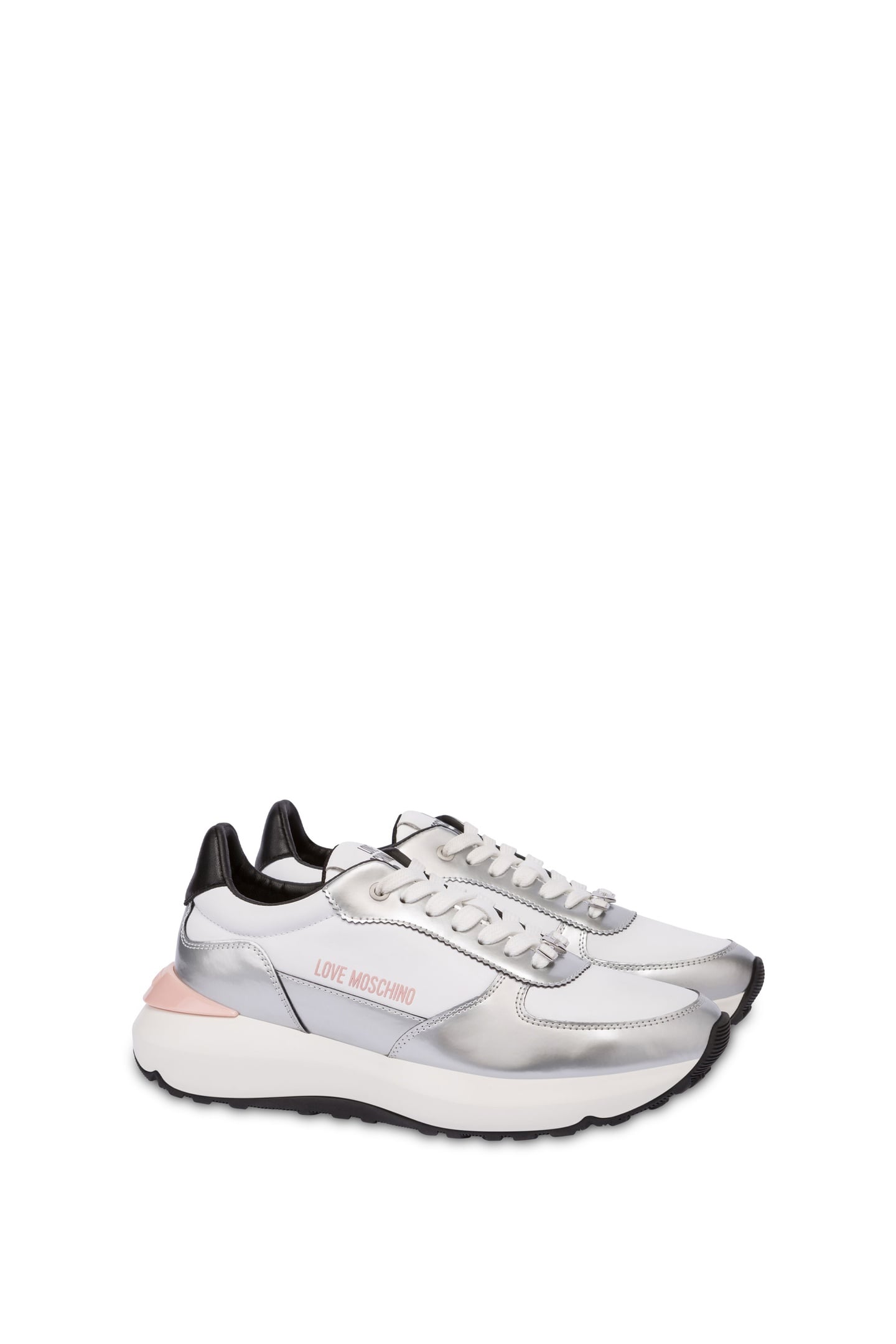 SPEED LOVE CALFSKIN AND LAMINATED SNEAKERS WHITE 2