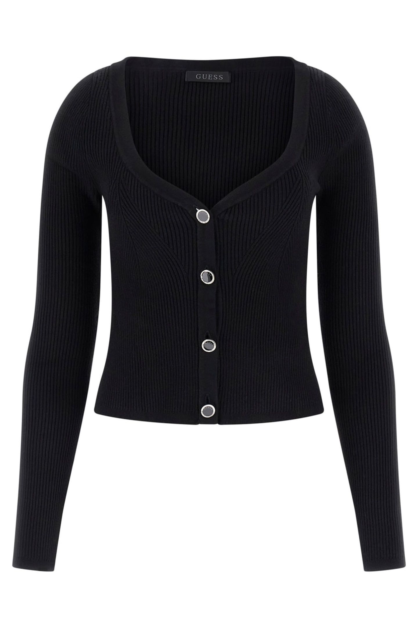 GUESS ECO KATELYN VN LS CARDI JET BLACK A996 3