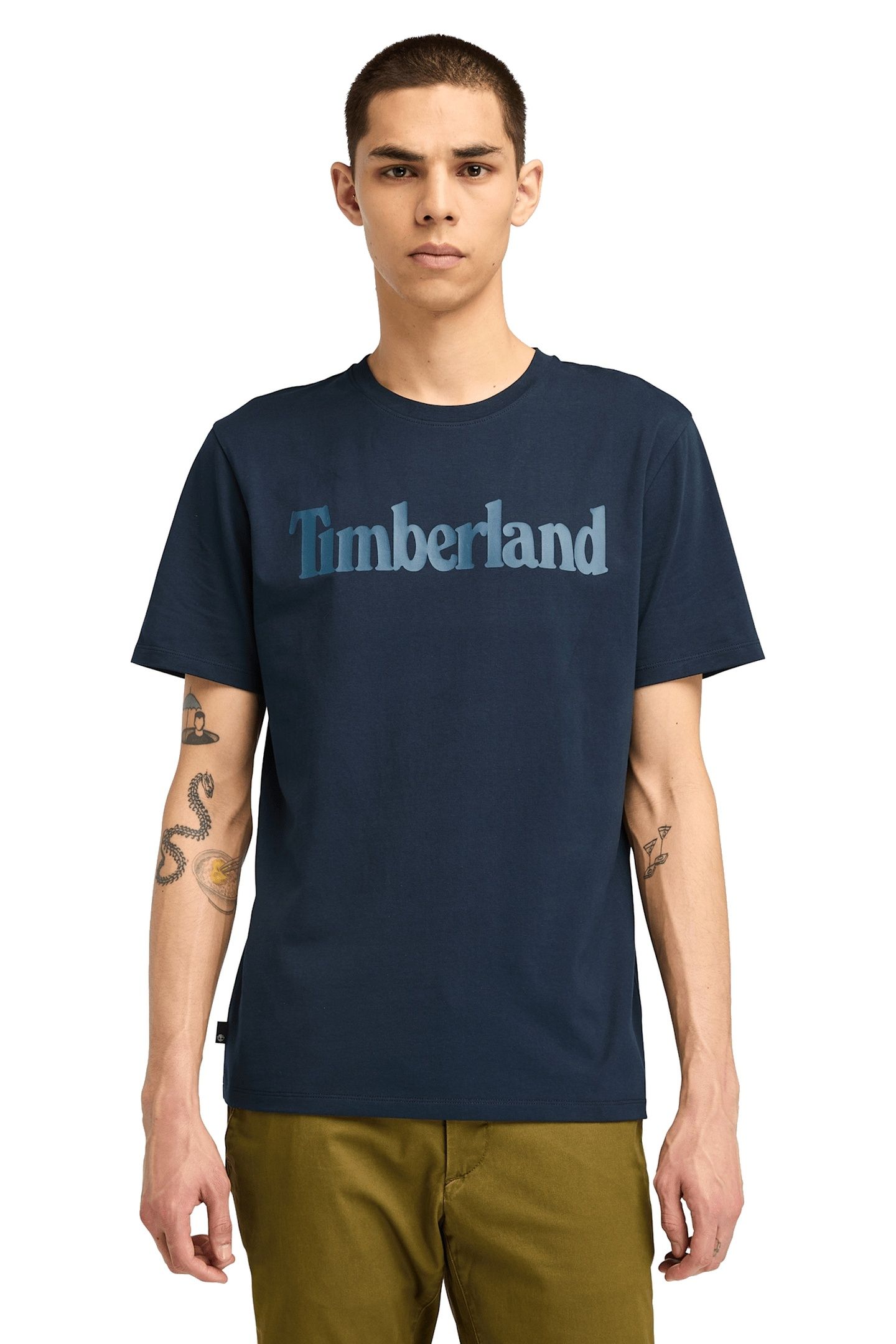 WORDMARK LOGO SHORT SLEEVE TEE DARK BLUE 1