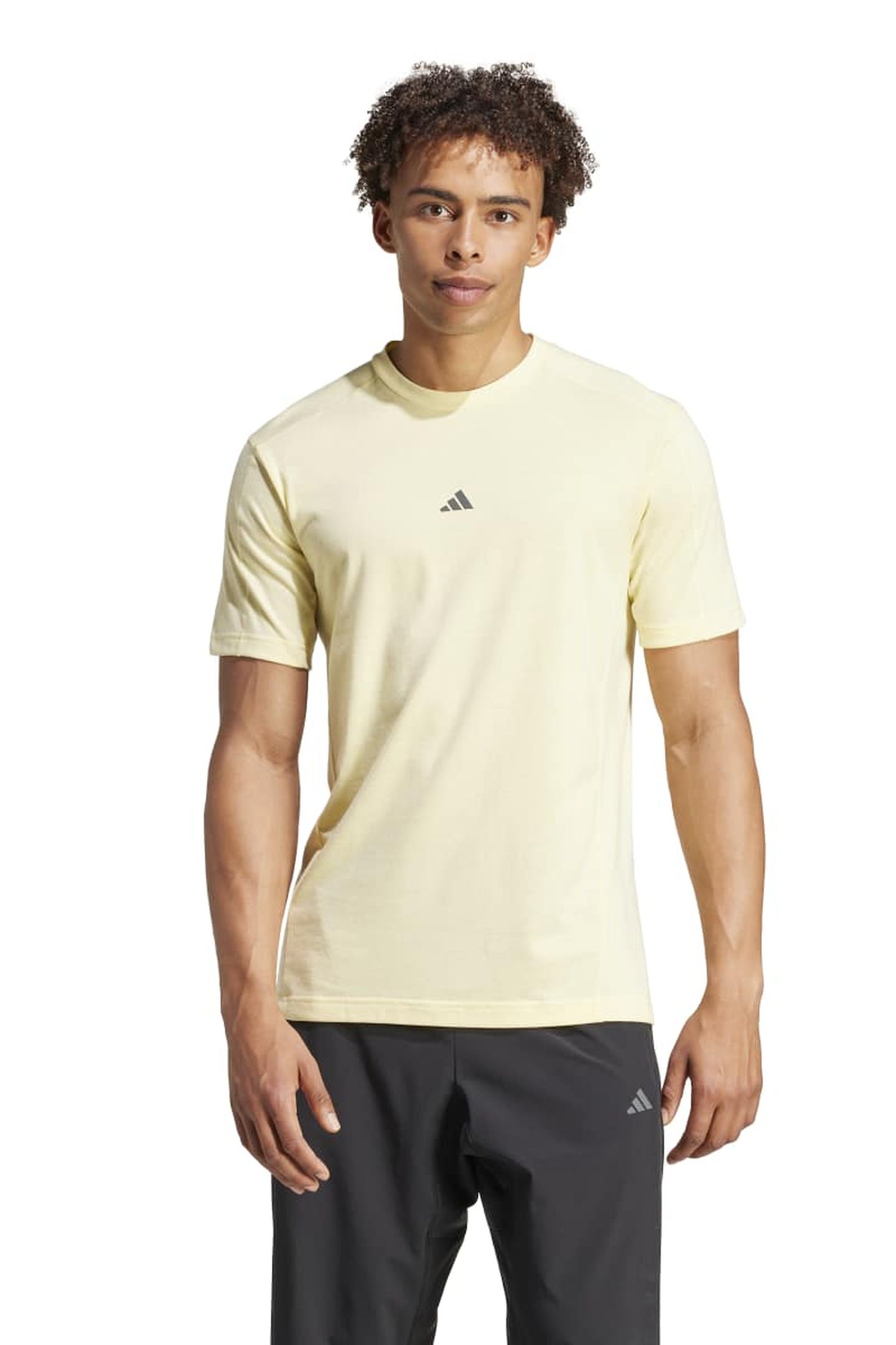 UNISEX PERFORMANCE ADIDAS YOGA TEE ALMOST YELLOW 2