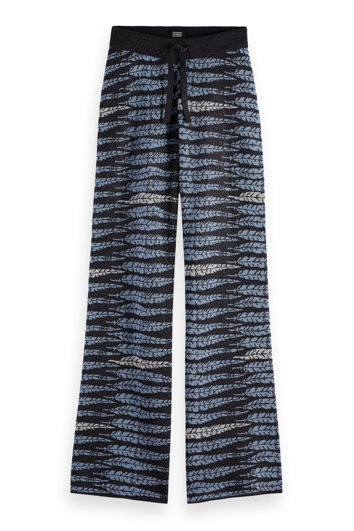 LUREX JACQUARD TROUSERS CHARCOAL ART 4