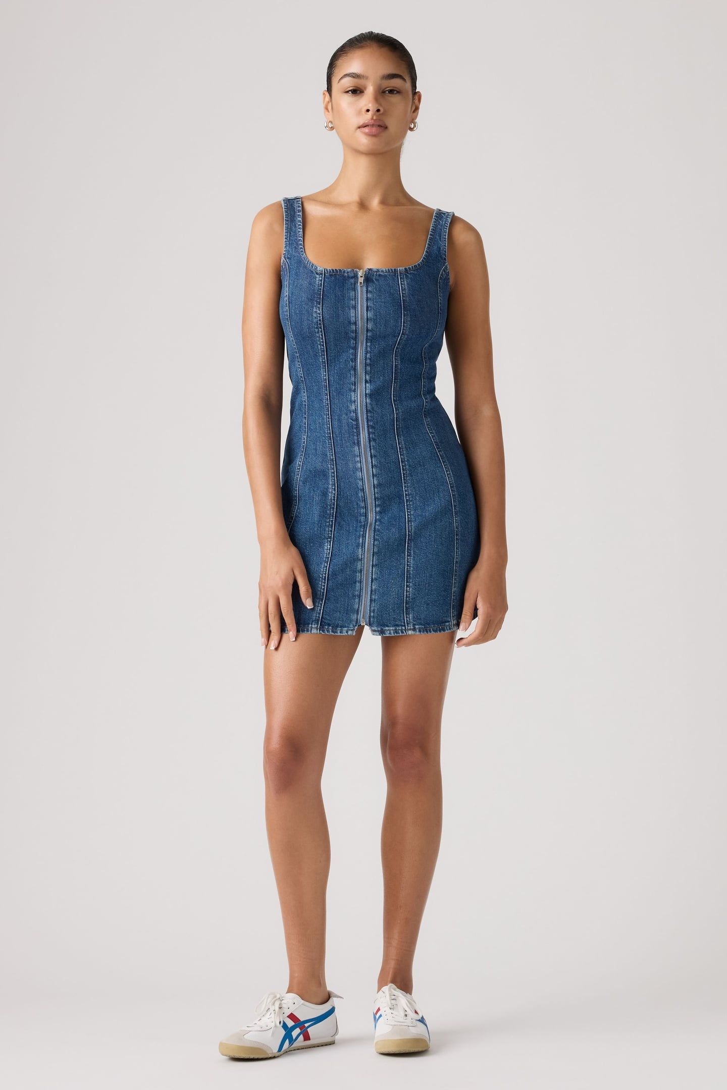 SEAMED ZIP DRESS 1